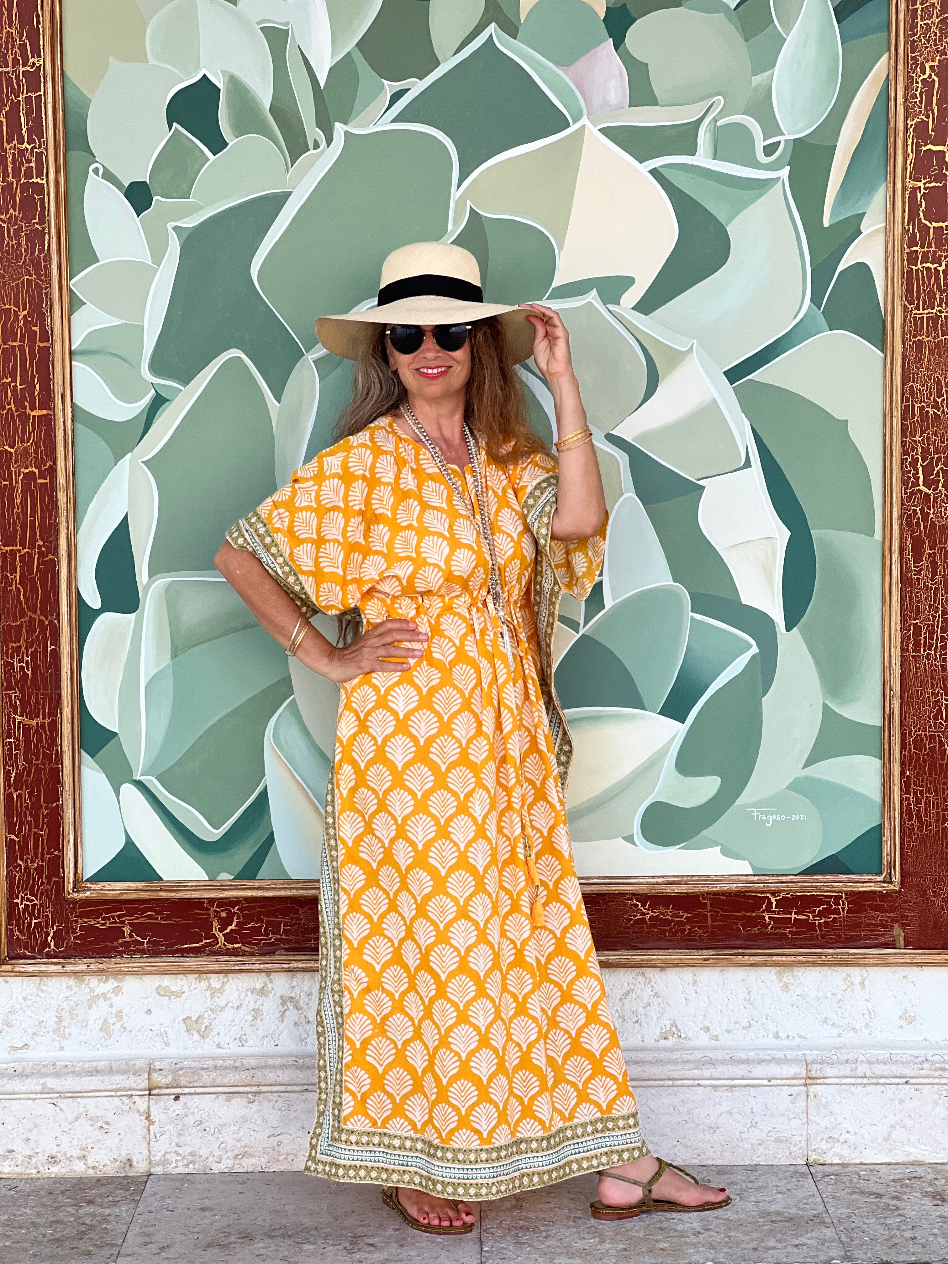 Sorrento Maxi Kaftan Dress Back Ordered 2-4 weeks