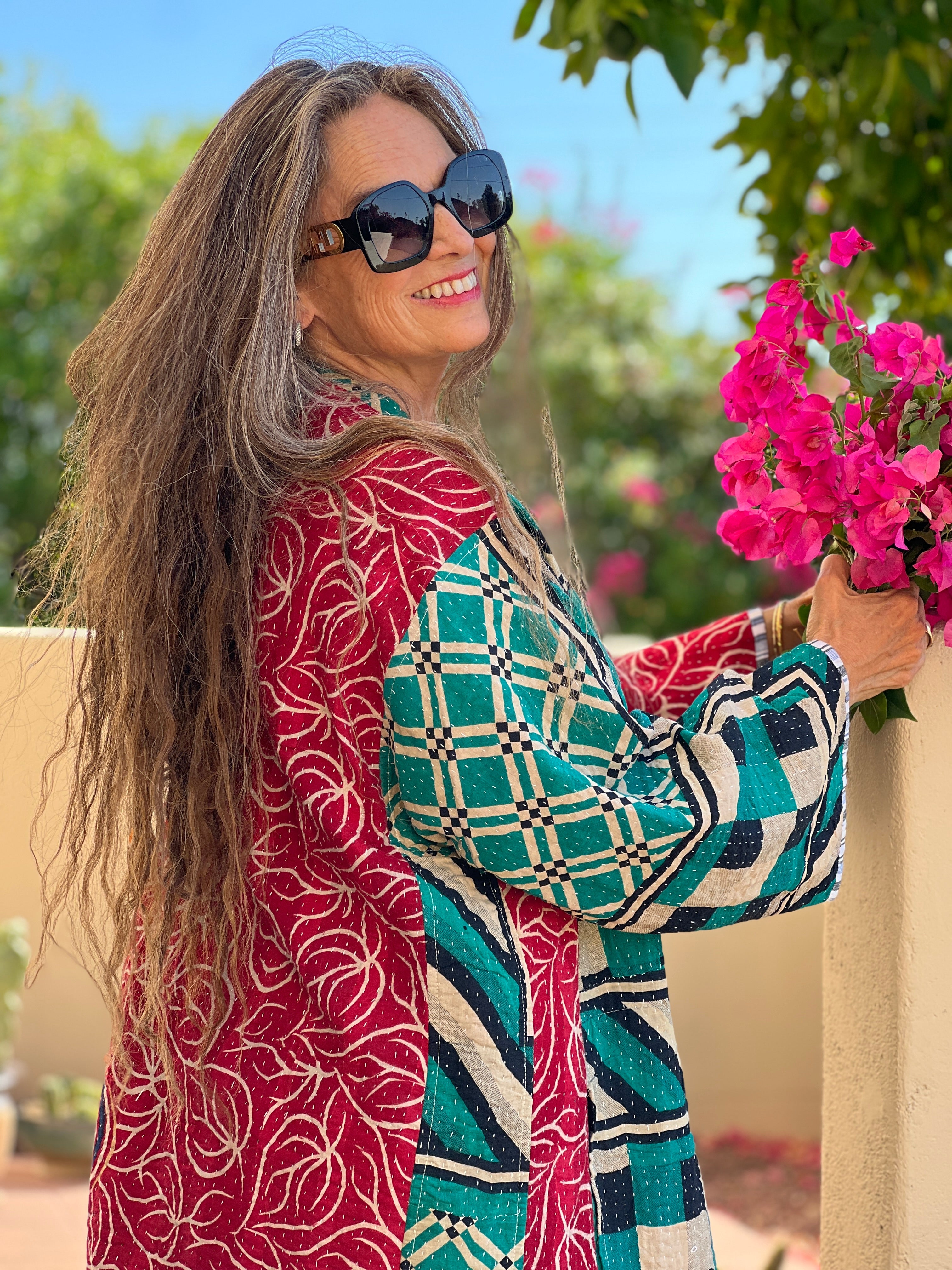 Mara Cotton Vintage Kantha Coat One of a Kind
