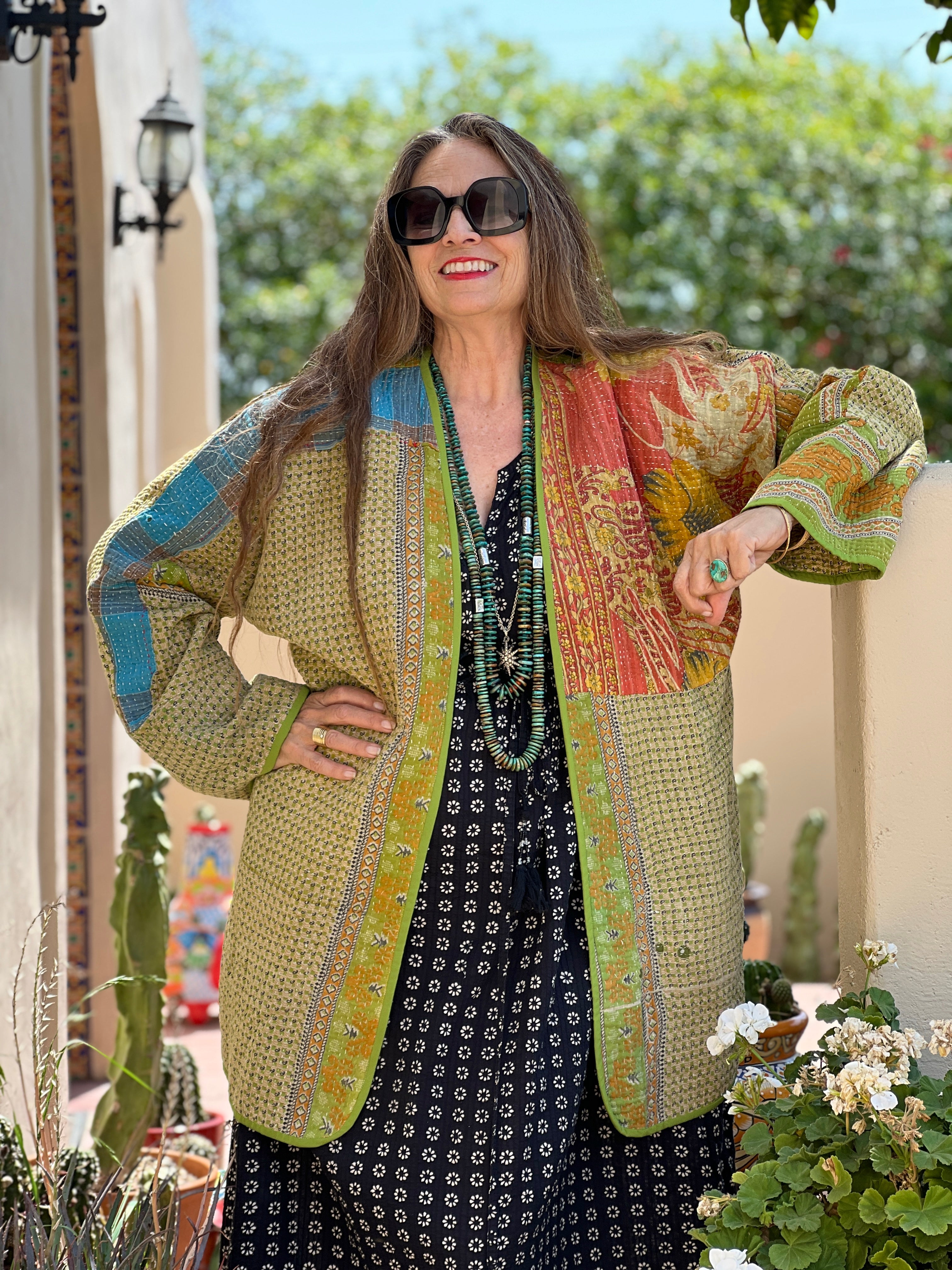Agonda Cotton Kantha Jacket One of a Kind