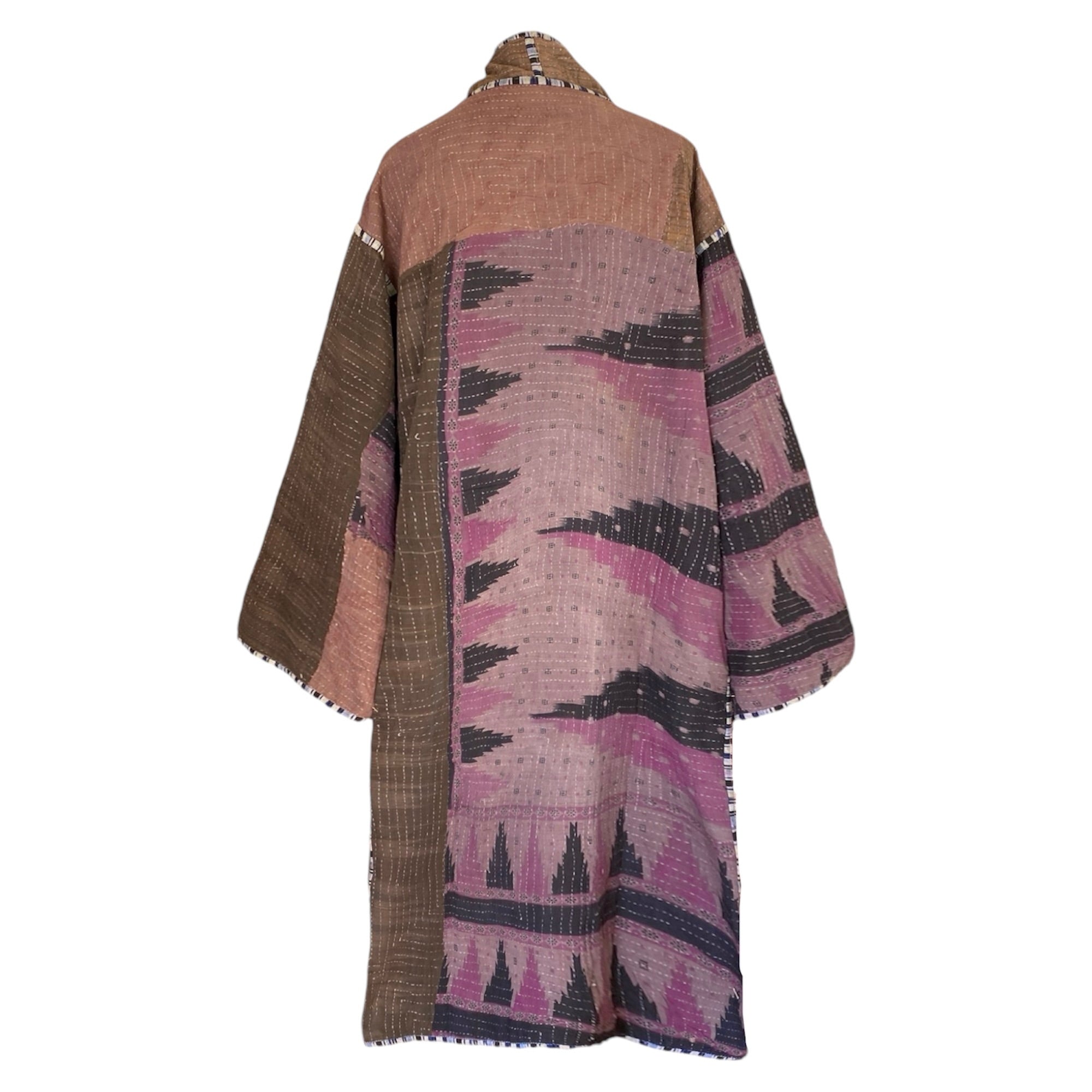 Heeja Cotton Vintage Quilted Kantha Coat One of a Kind