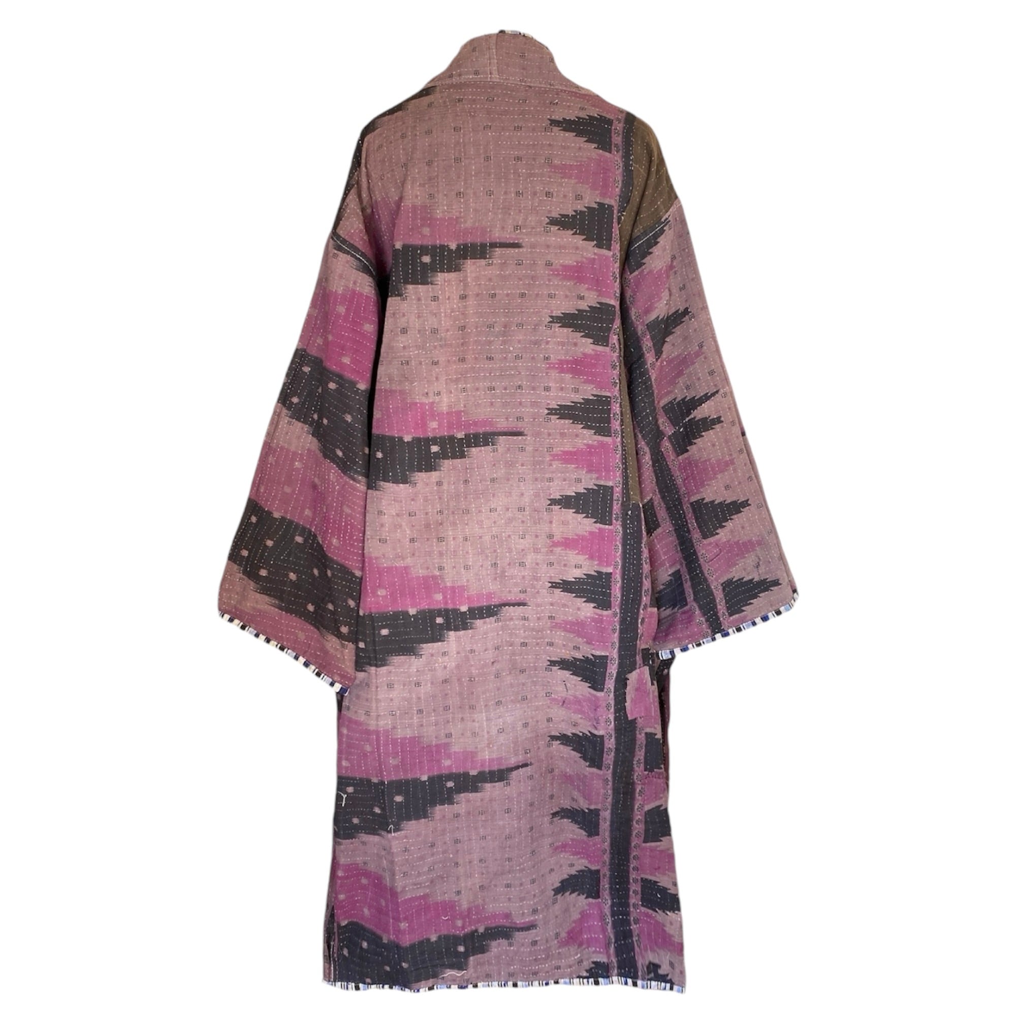 Heeja Cotton Vintage Quilted Kantha Coat One of a Kind