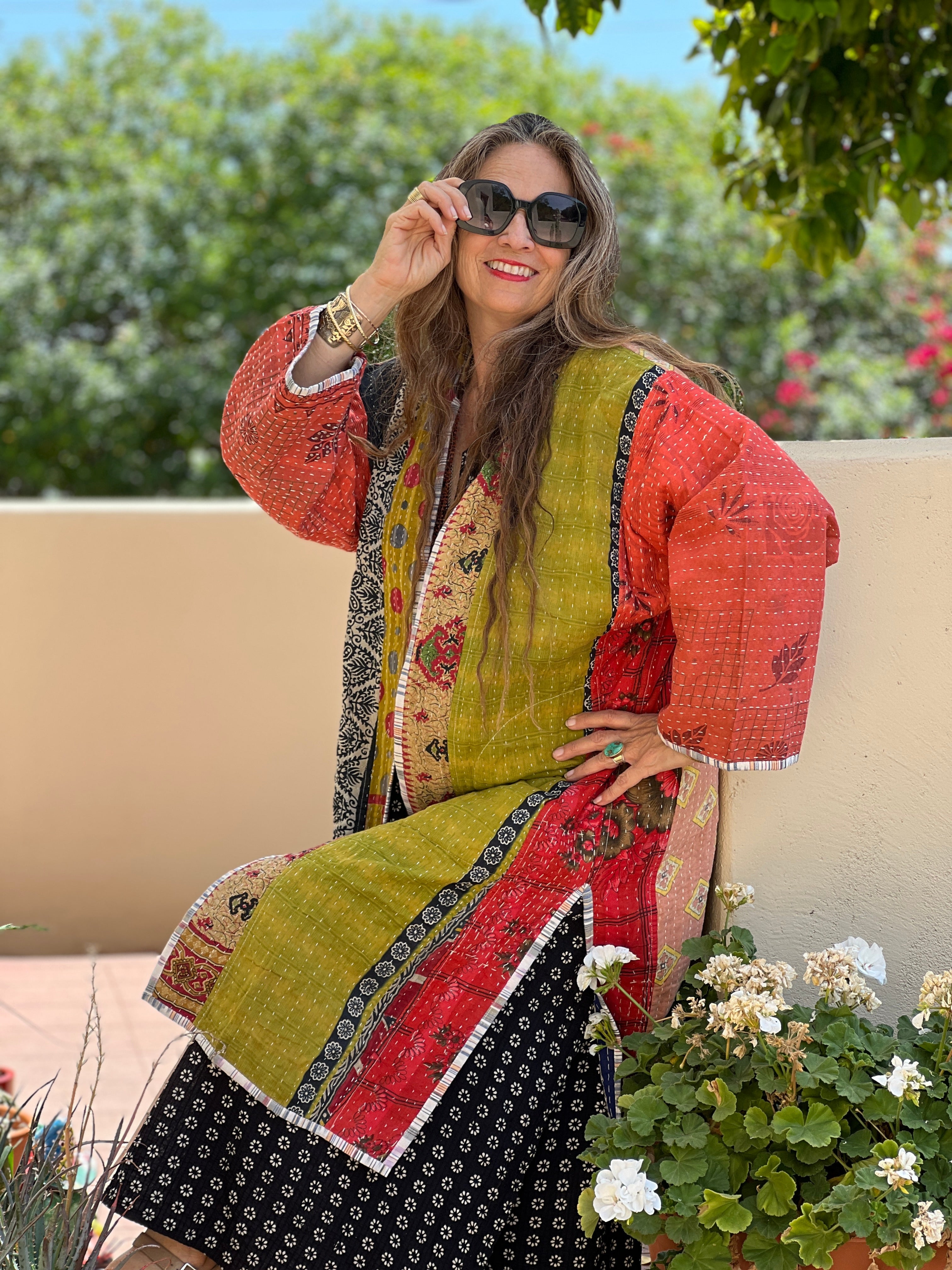 Rena Cotton Kantha Coat ONE OF KIND