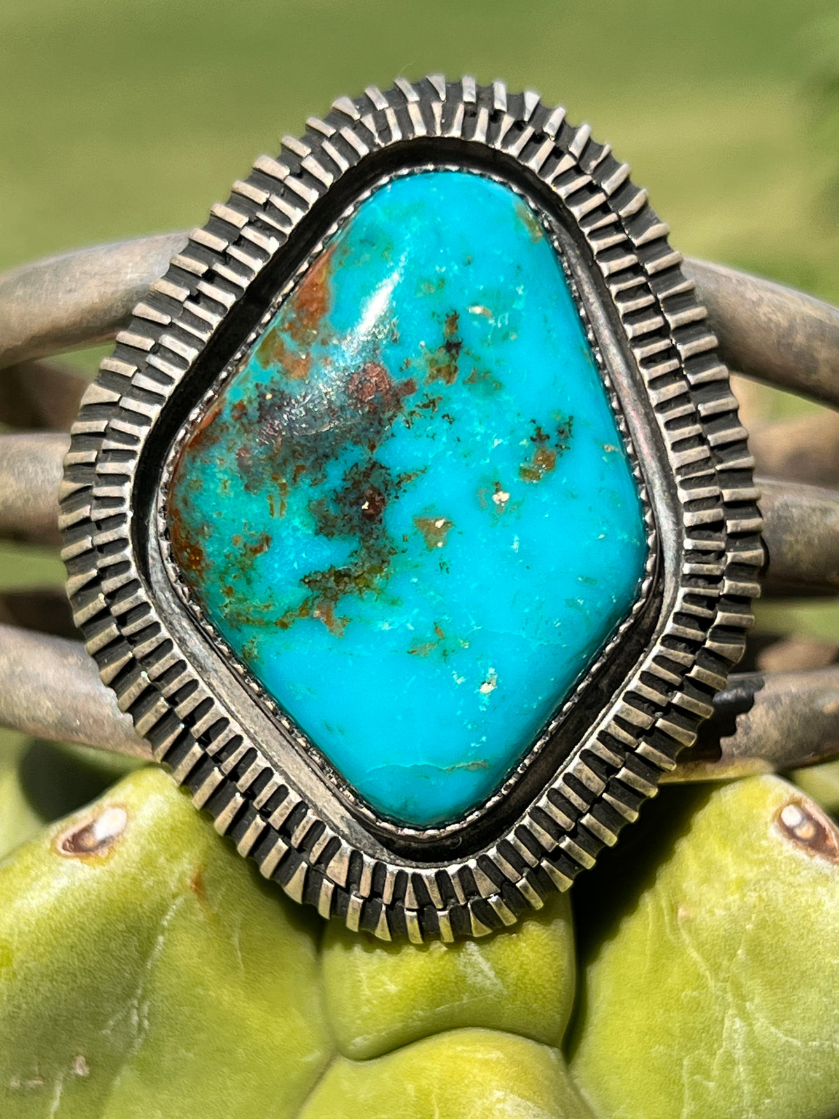 Vintage Royston Turquoise and Silver Bracelet Navajo