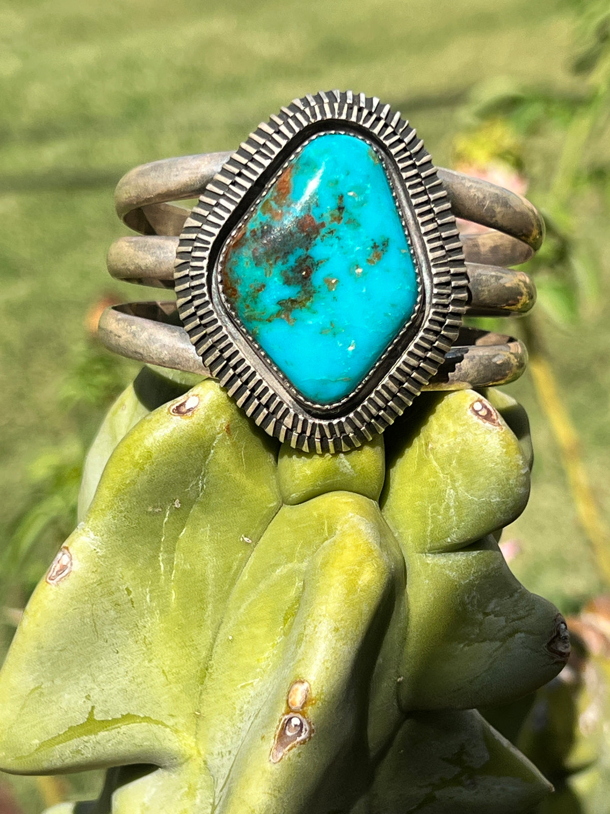 Vintage Royston Turquoise and Silver Bracelet Navajo