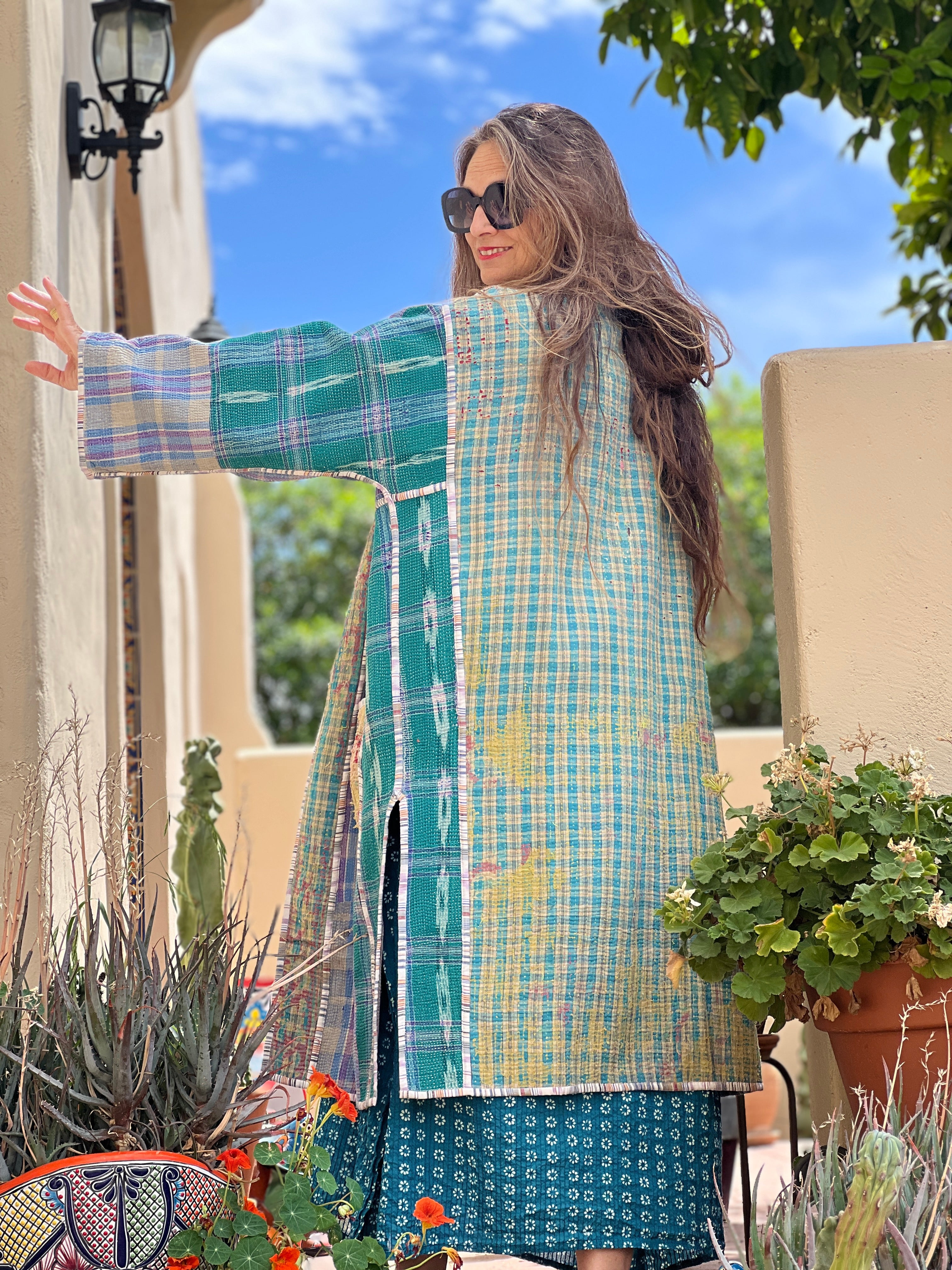 Maya Cotton Kantha Coat ONE OF KIND