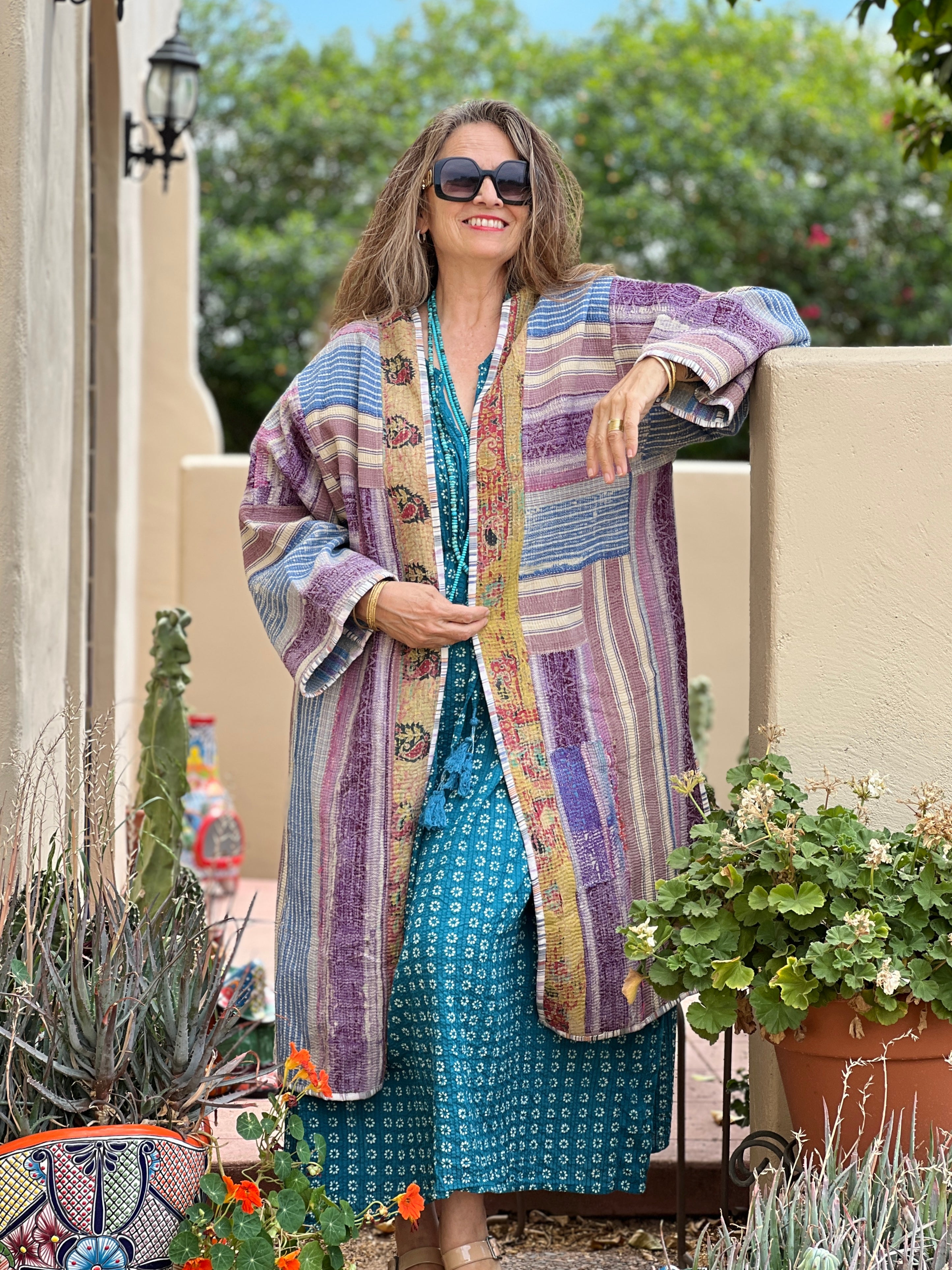 Maya Cotton Kantha Coat ONE OF KIND