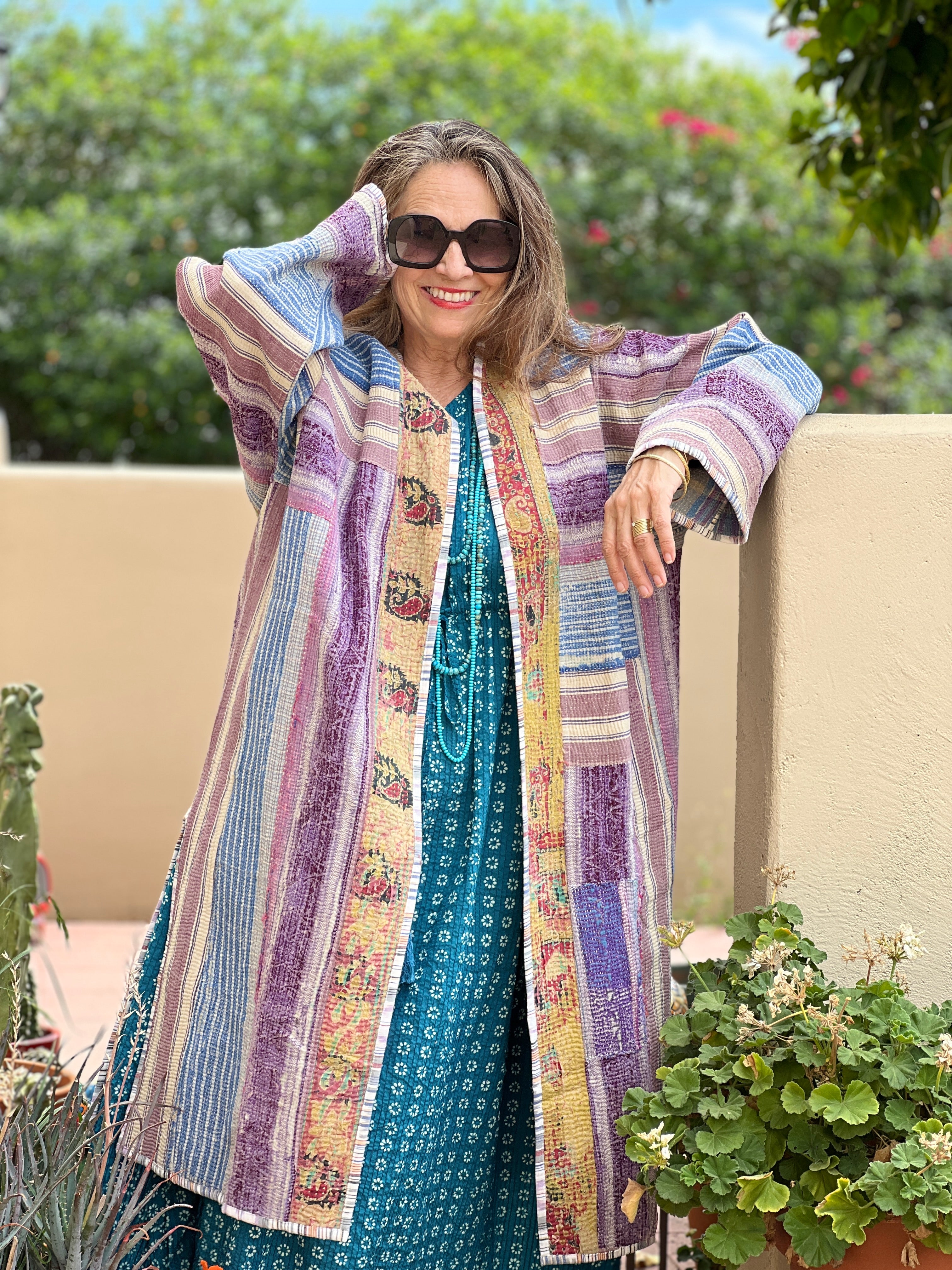 Maya Cotton Kantha Coat ONE OF KIND