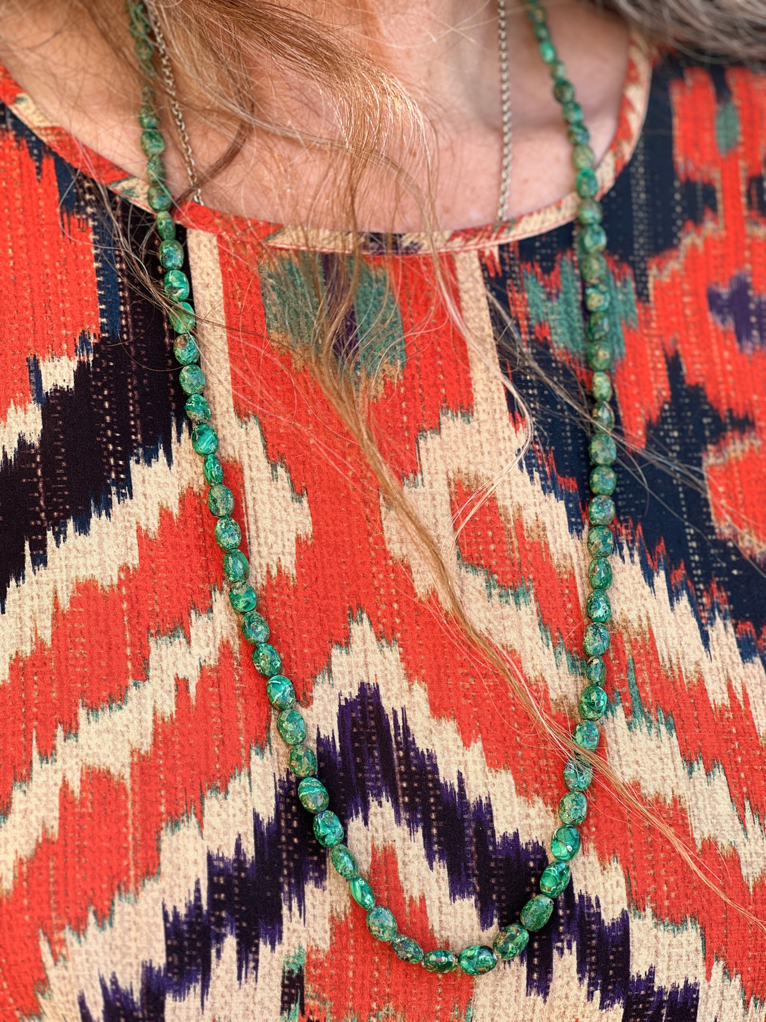 Hand Faceted Malachite Necklace