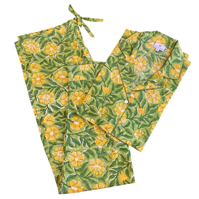 Lima Limone Long Sleeve Pajamas Hand Printed