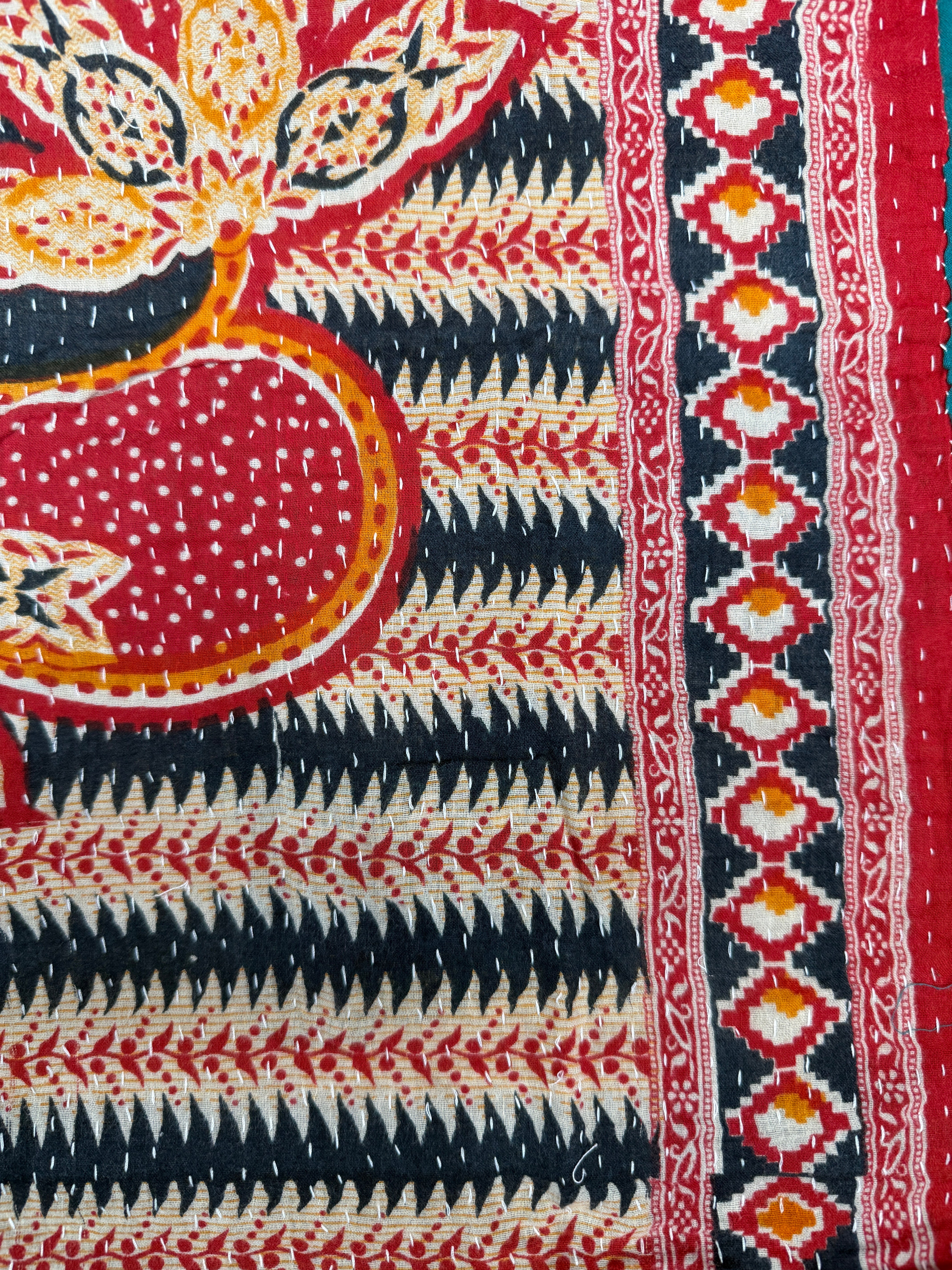 Alappuzha Kantha Quilted Cotton Jacket Reversible