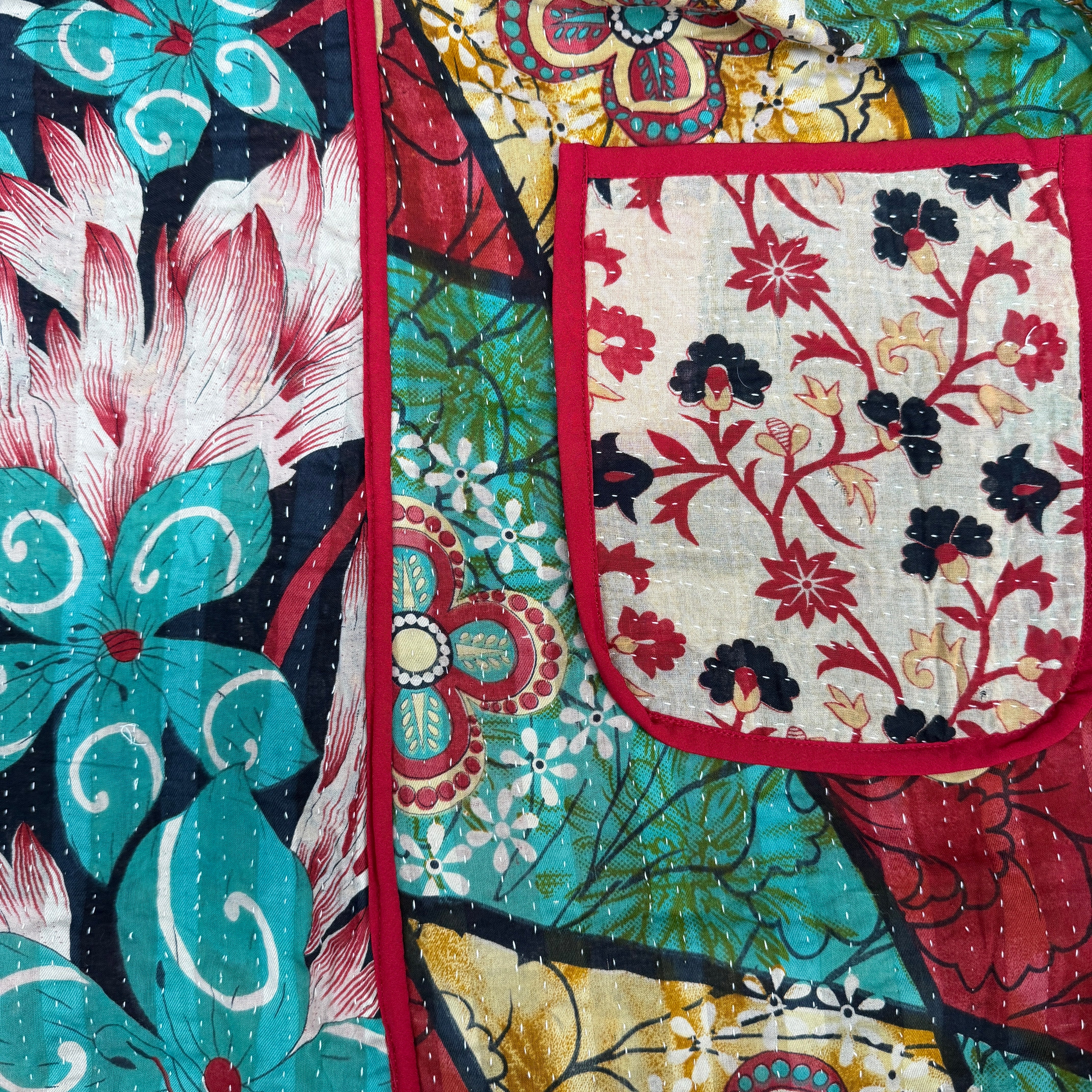 Benaulim Kantha Quilted Cotton Jacket Reversible