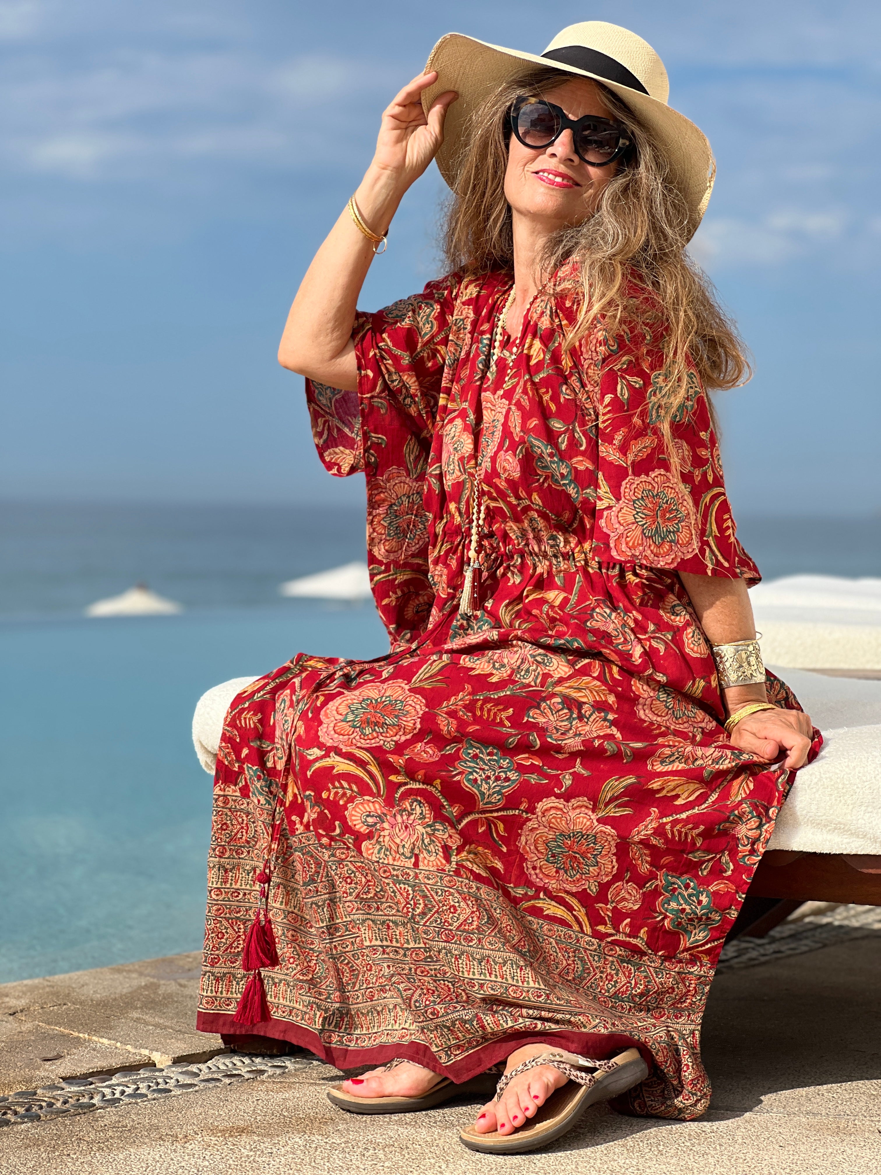Catania Floral Maxi Kaftan Dress