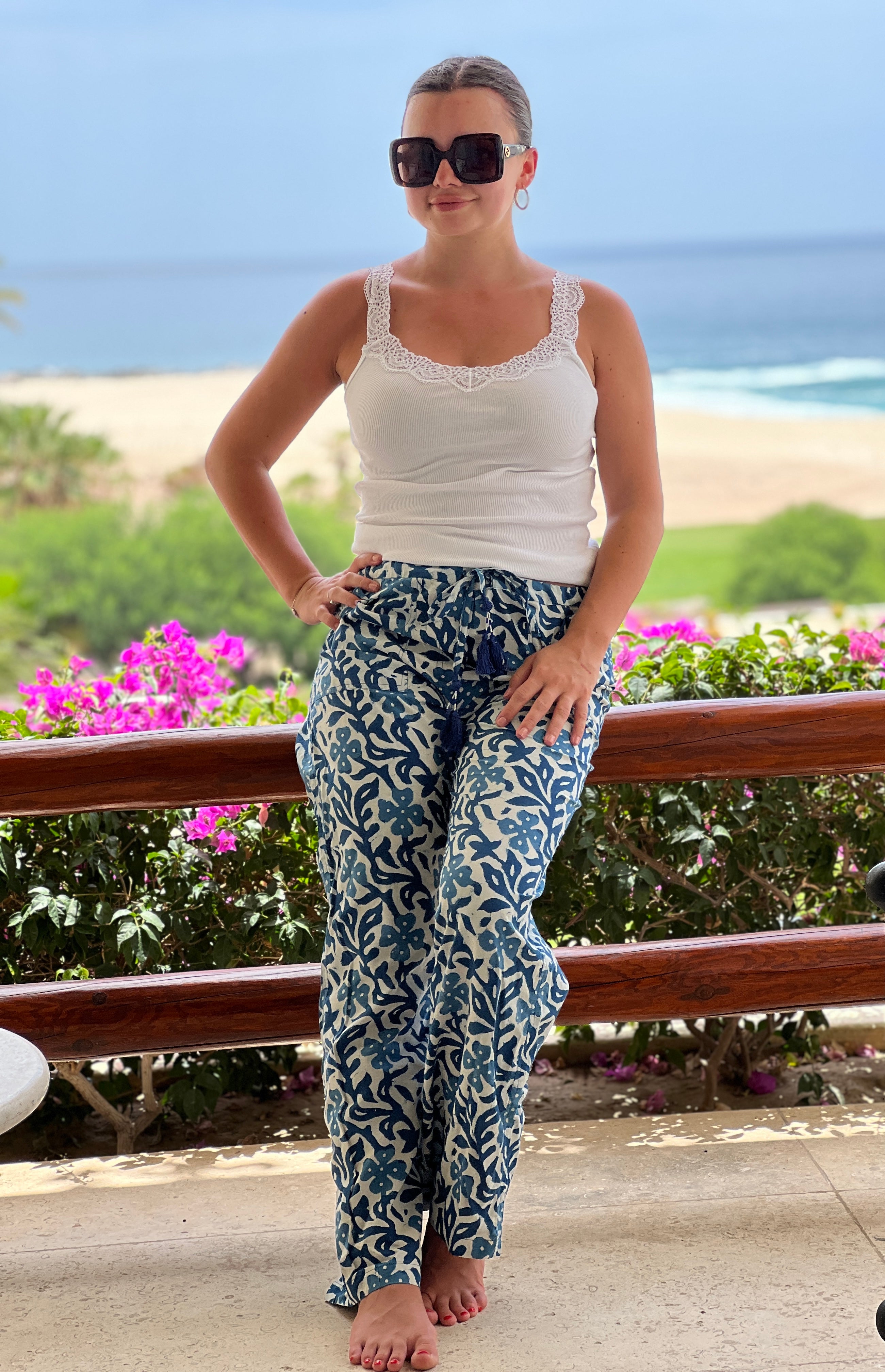 Isadora Floral Cotton Lounge Pants