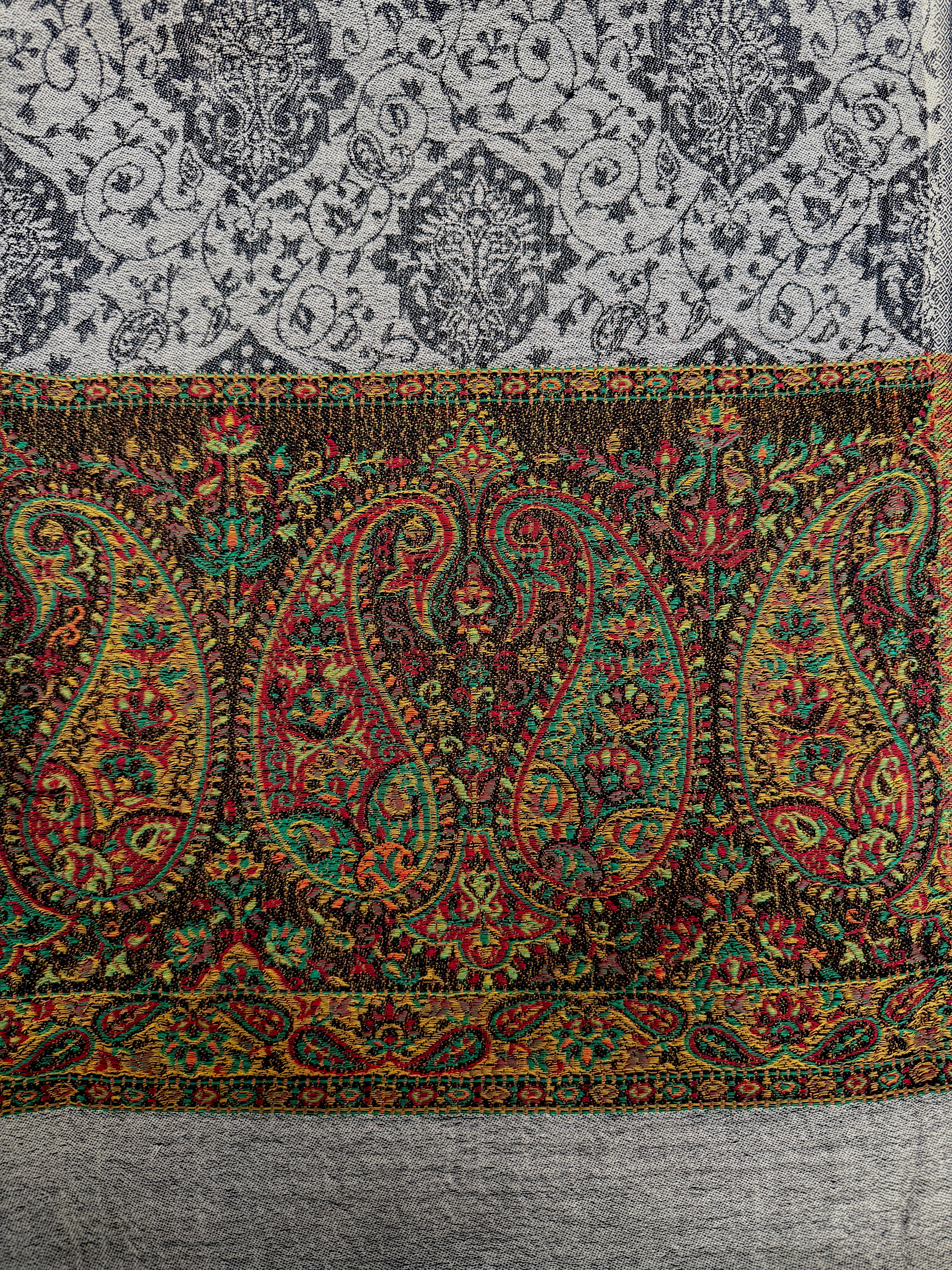 Ujjayanta Paisley Fine Wool Shawl One of a Kind