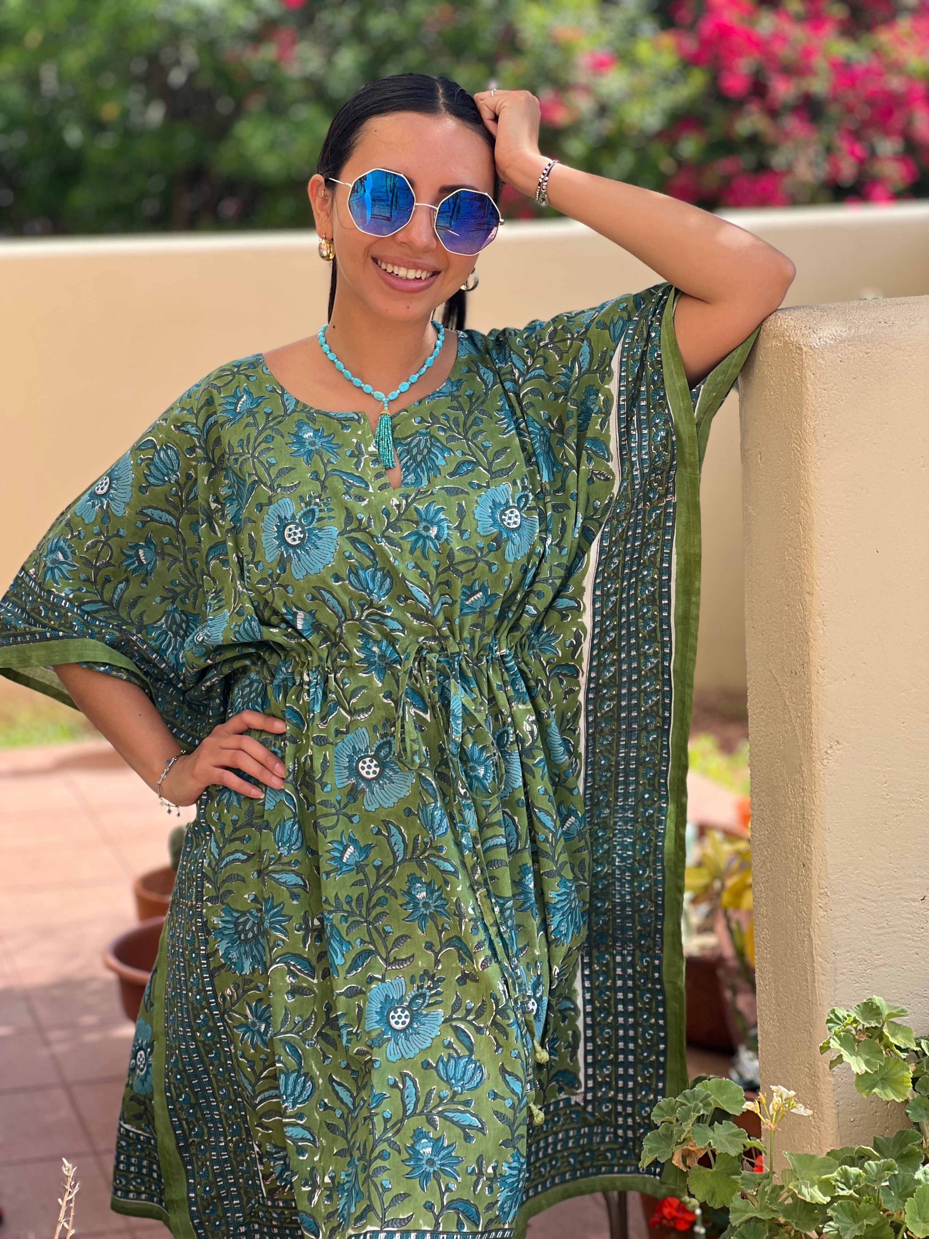 Trelawny Floral Midi Kaftan Dress