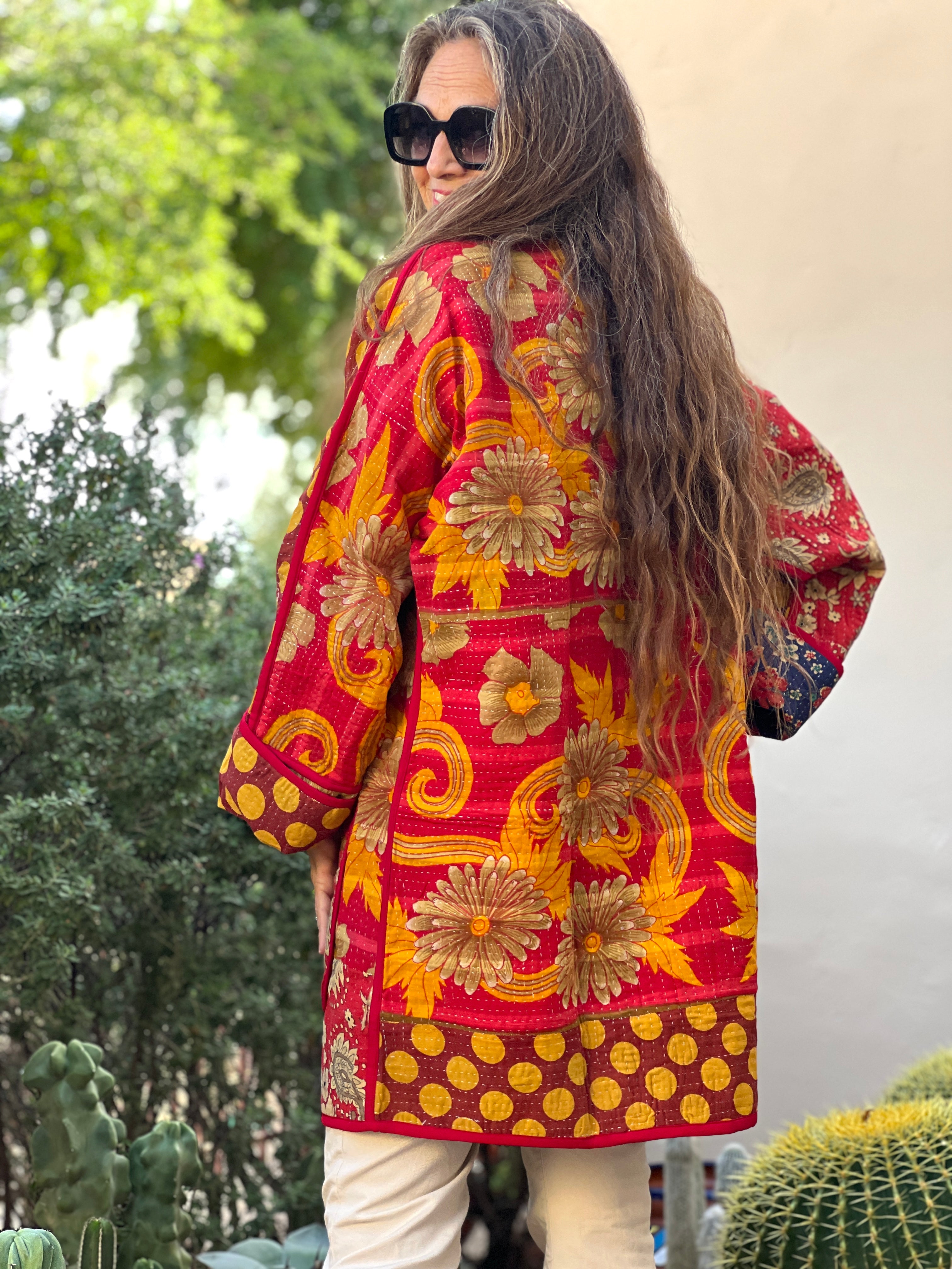 Natika Cotton Kantha Coat One of a Kind