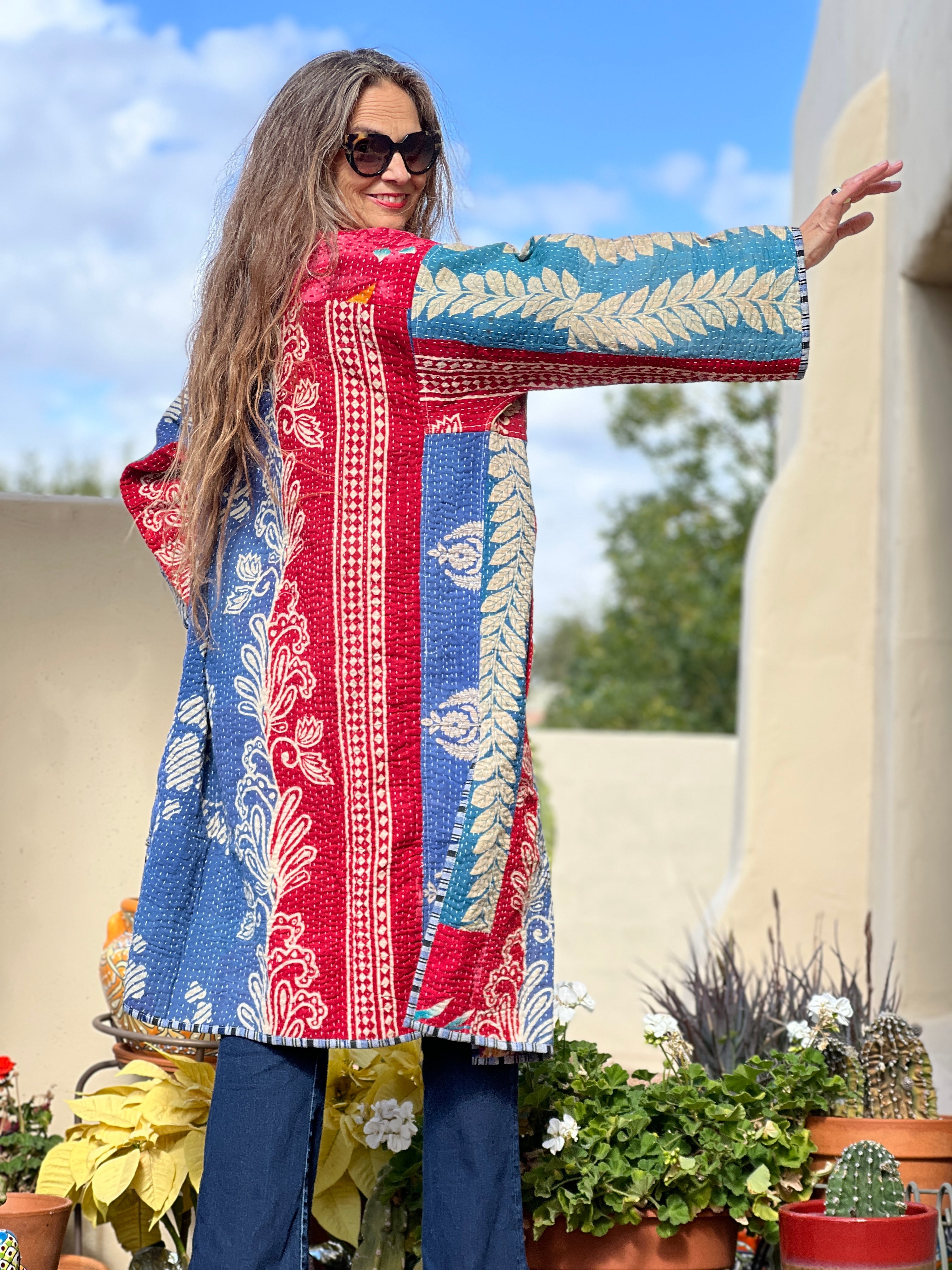Ritah Cotton Kantha Coat ONE OF KIND