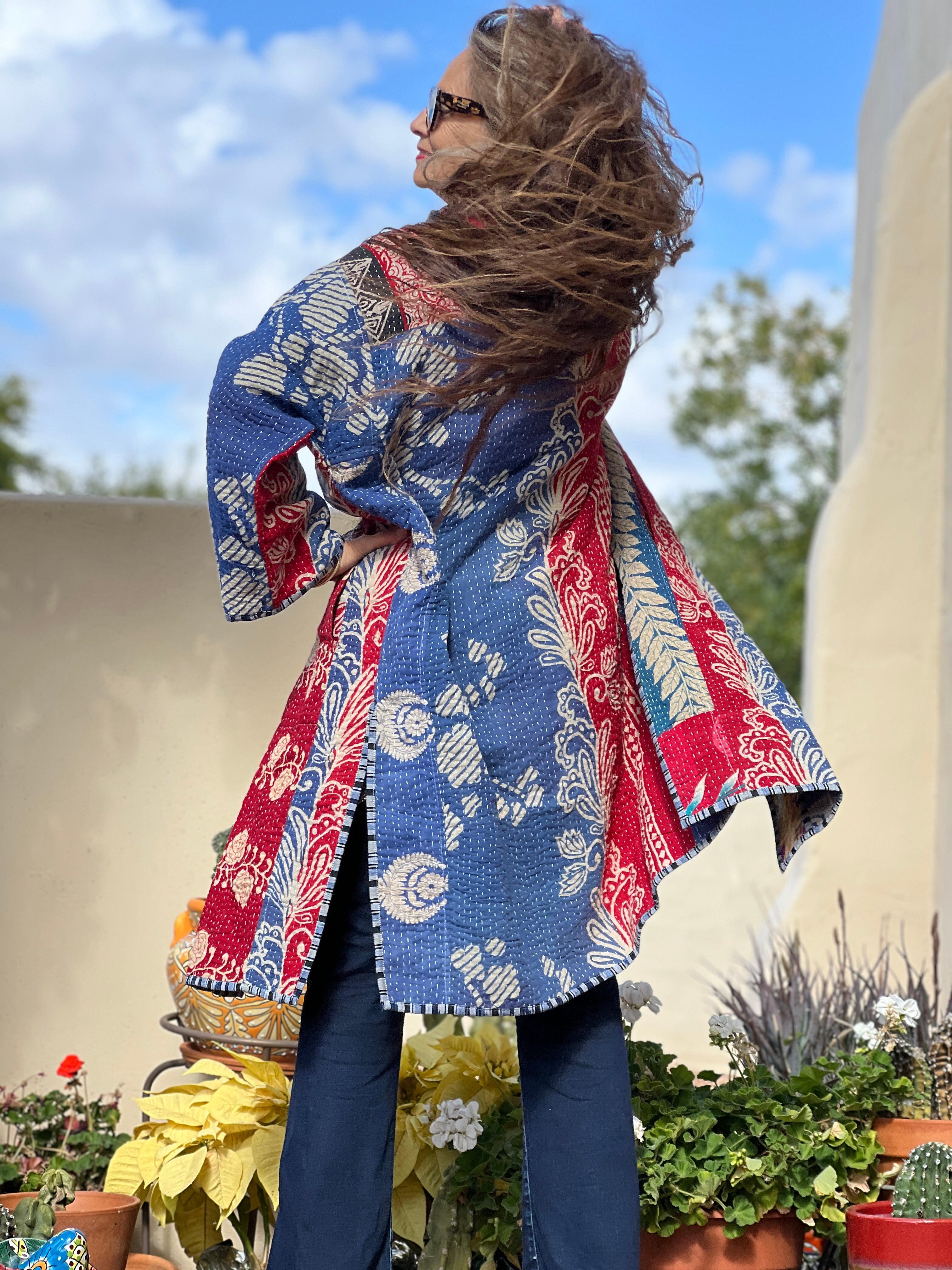 Ritah Cotton Kantha Coat ONE OF KIND