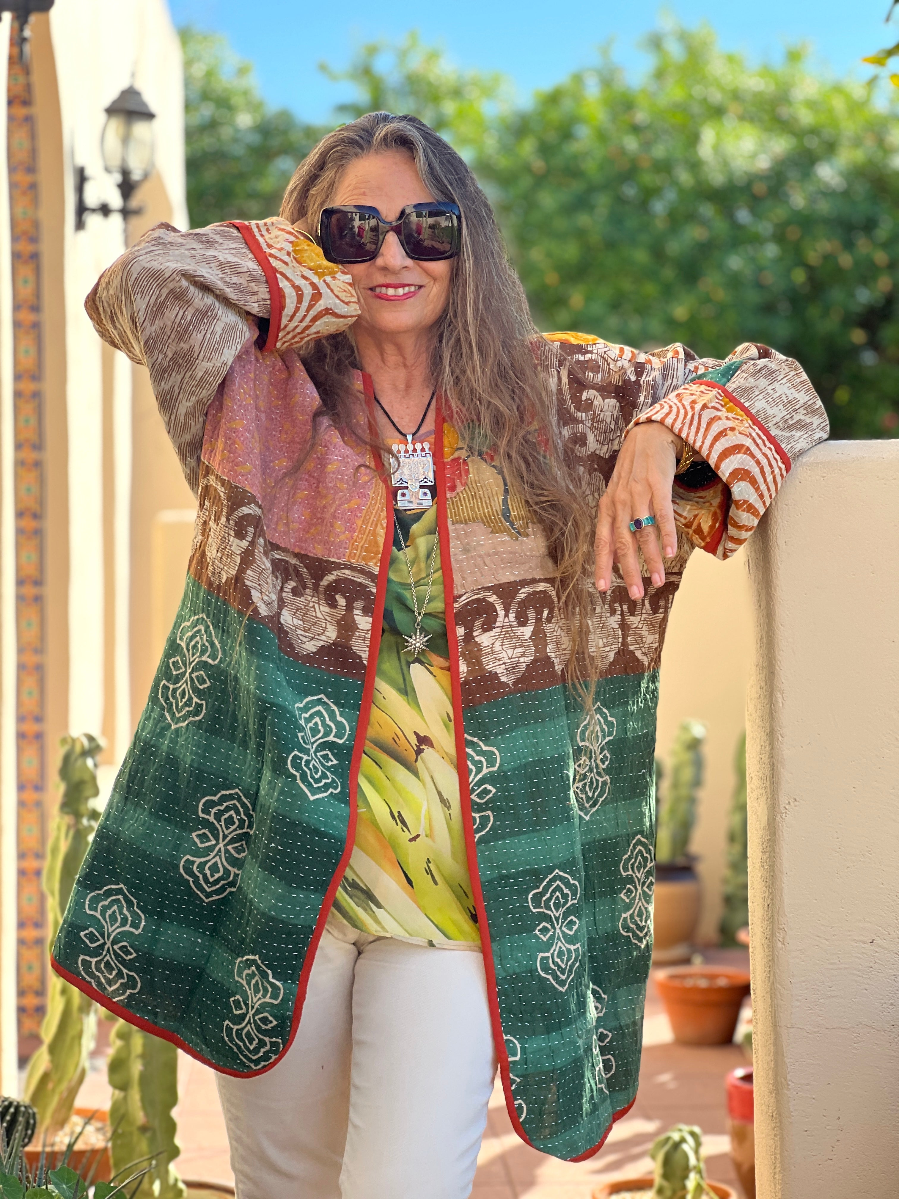 Baga Cotton Kantha Coat One of a Kind