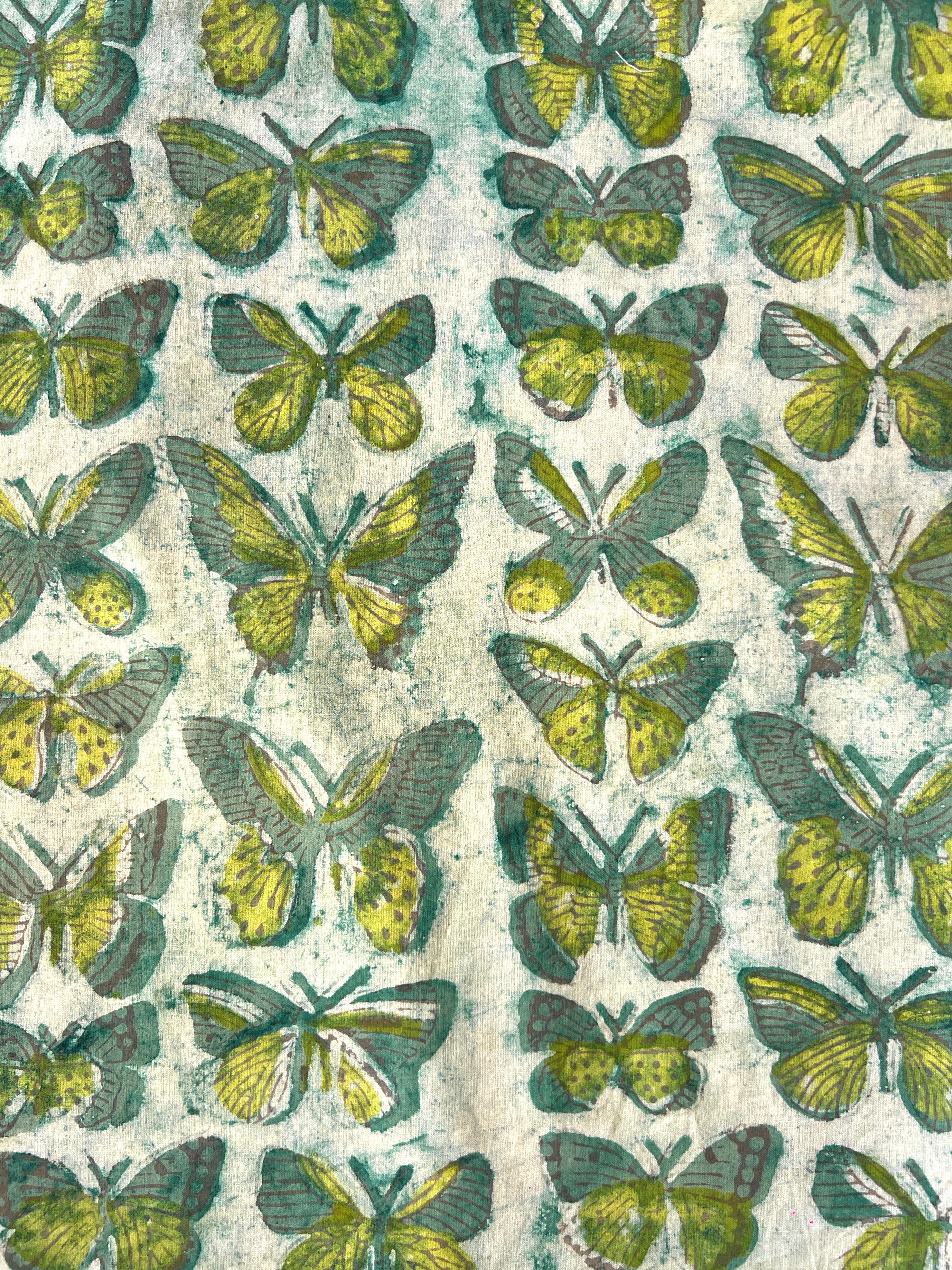 Beautiful Butterfly Green Maxi Kaftan Dress