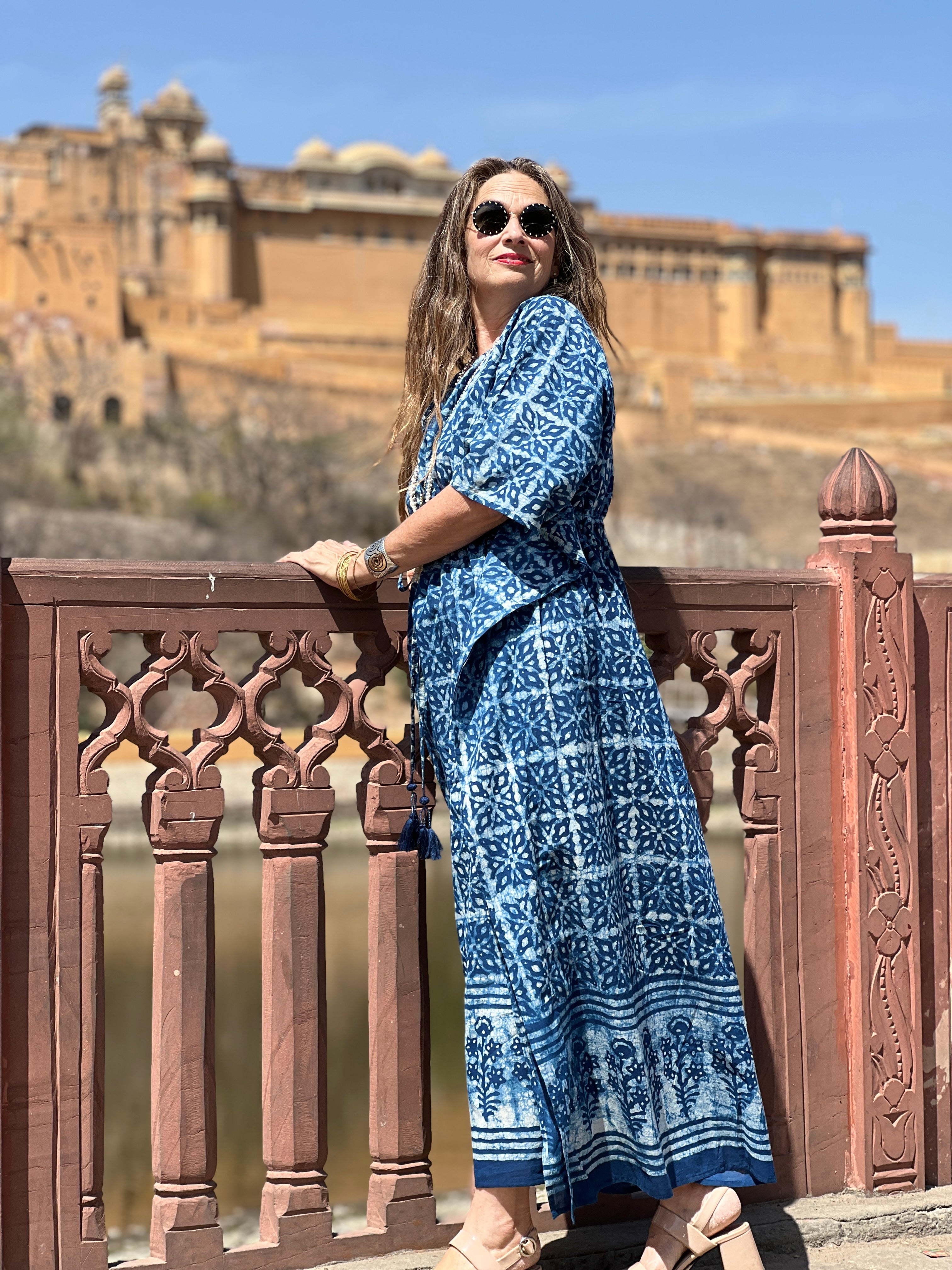 King Kuta Indigo Maxi Kaftan