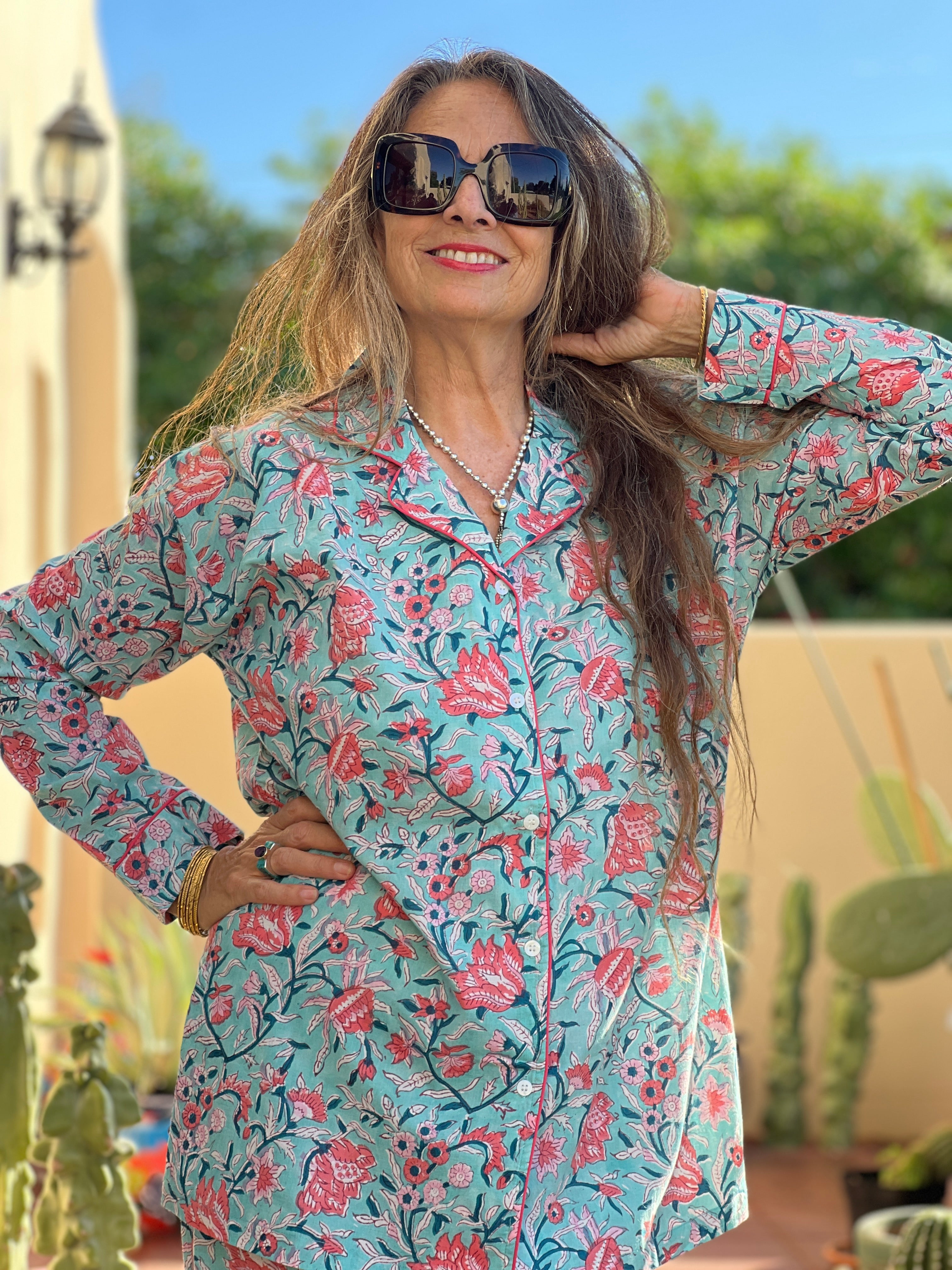 Felicity Floral Cotton Pajamas Long Sleeve