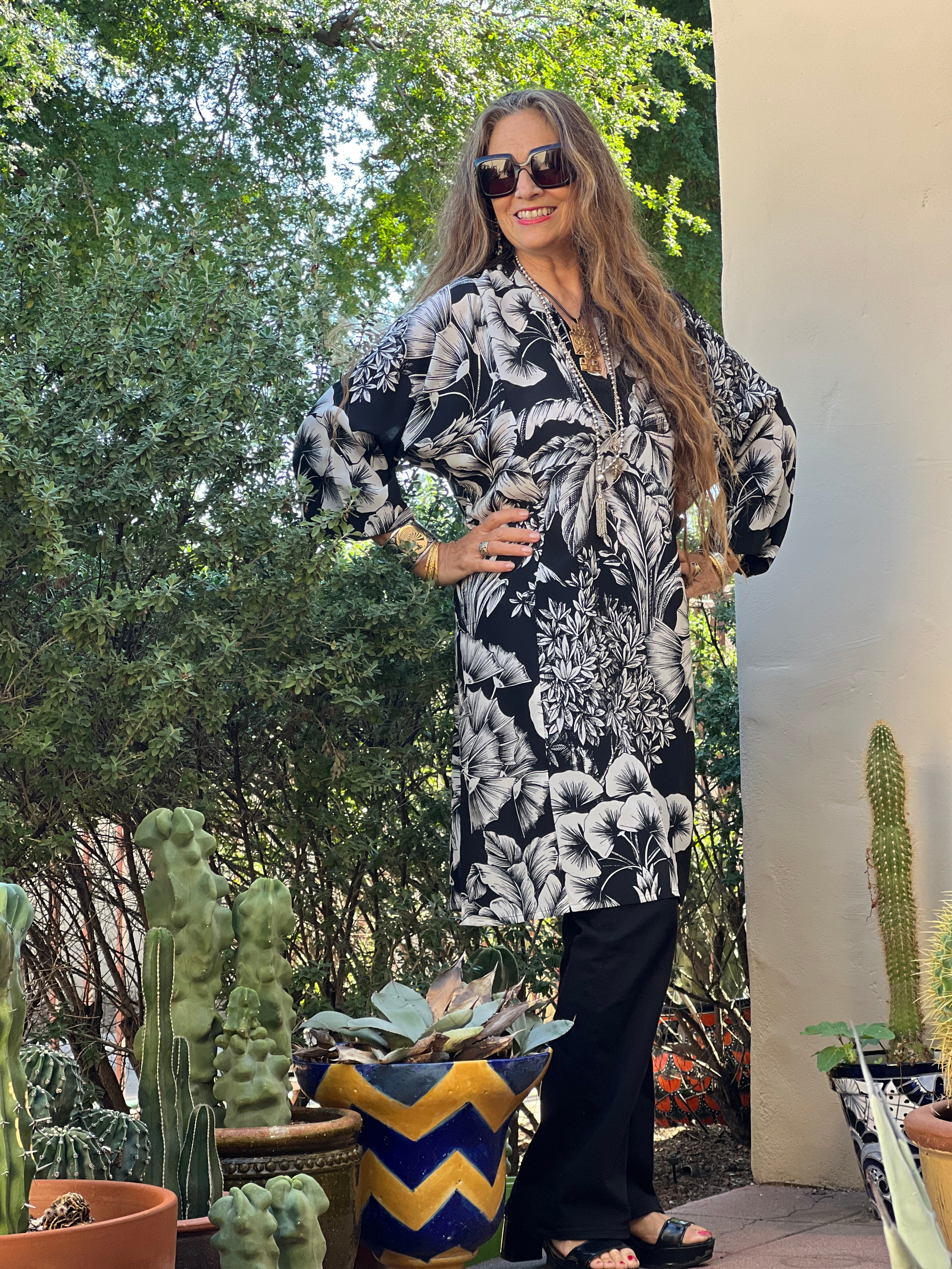 Giardino Nero Italian Silk Tunic