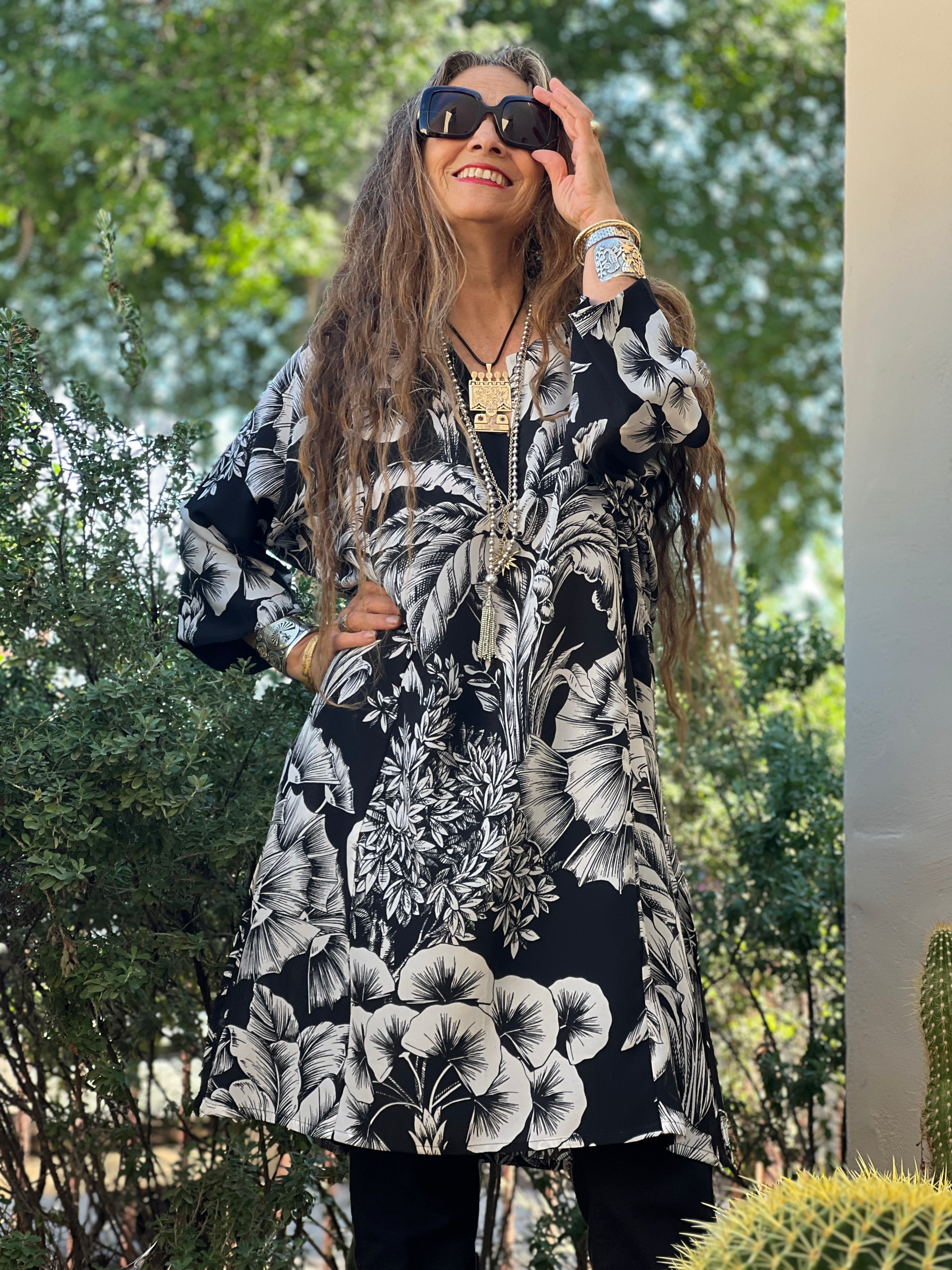 Giardino Nero Italian Silk Tunic