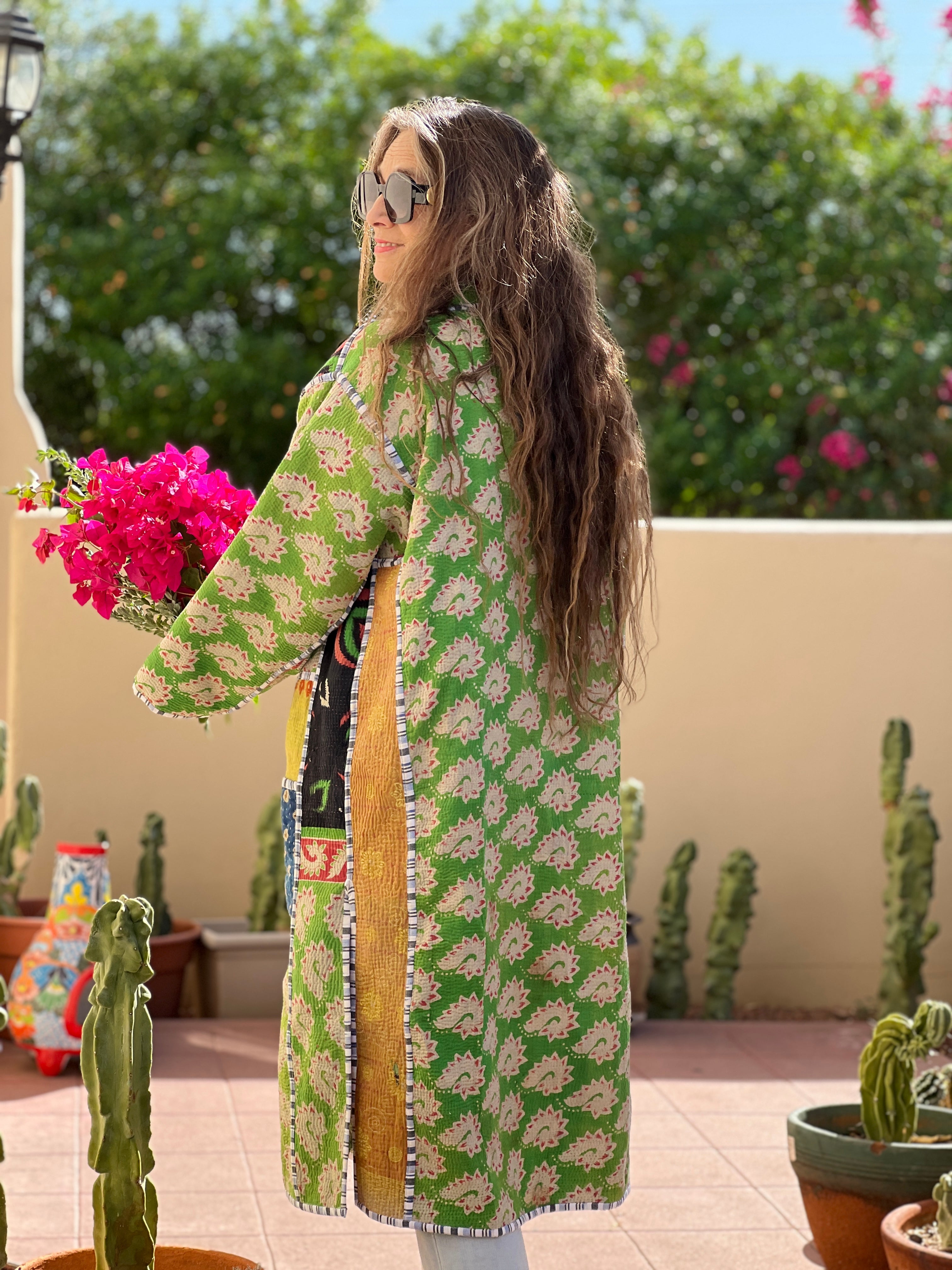 Citlali Cotton Kantha Coat One of a Kind