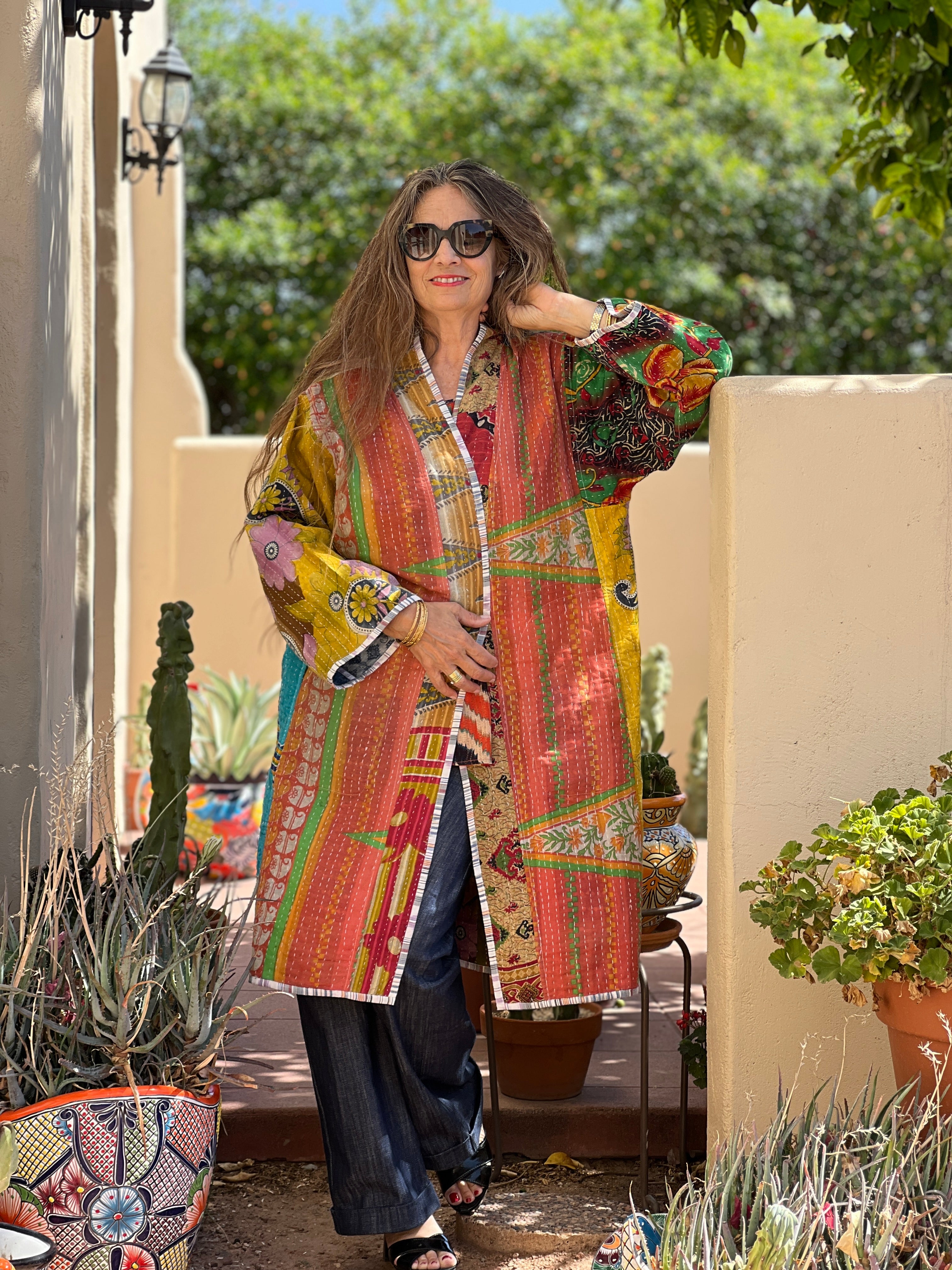 Itza Cotton Kantha Coat One of a Kind