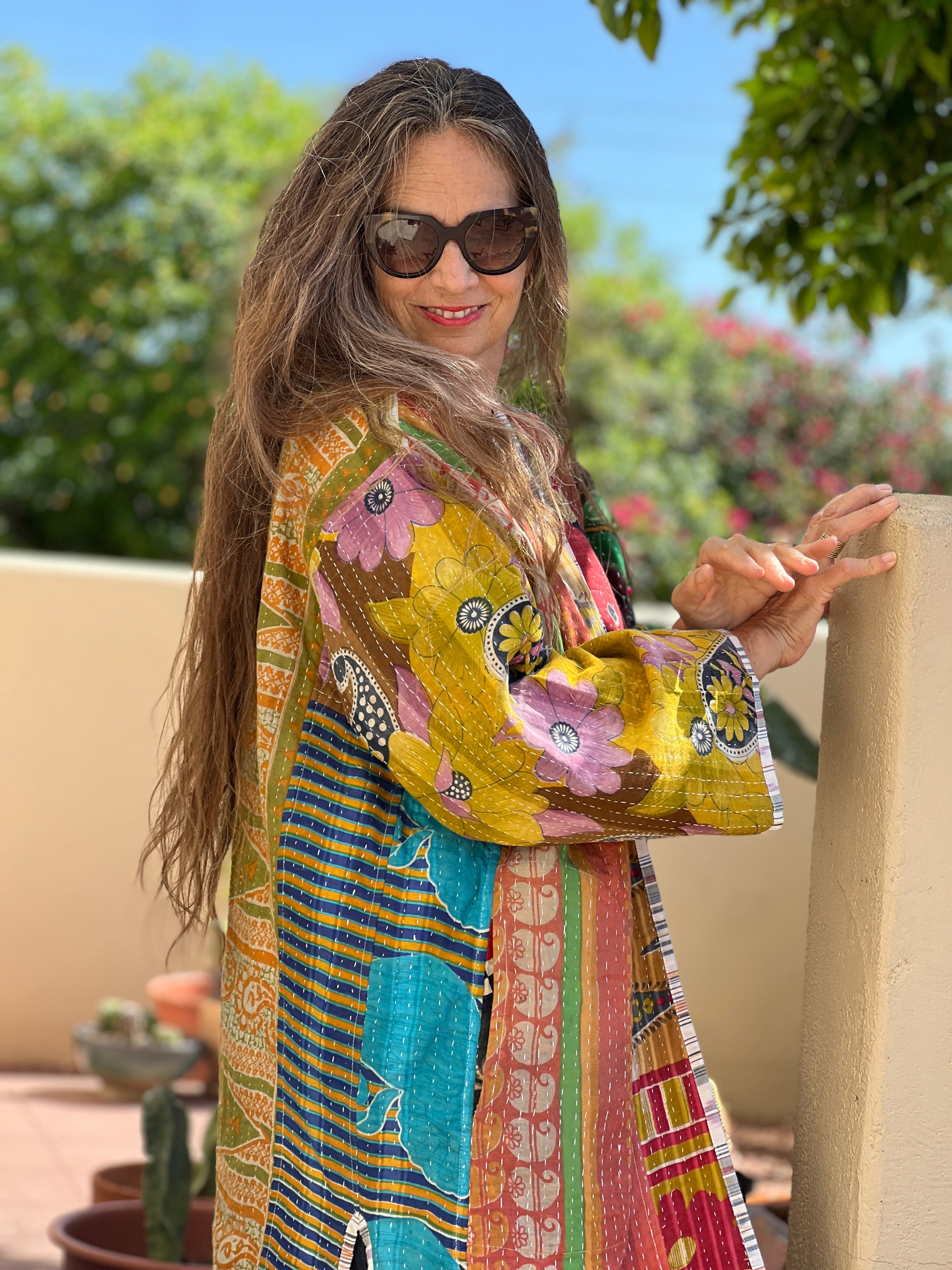 Itza Cotton Kantha Coat One of a Kind