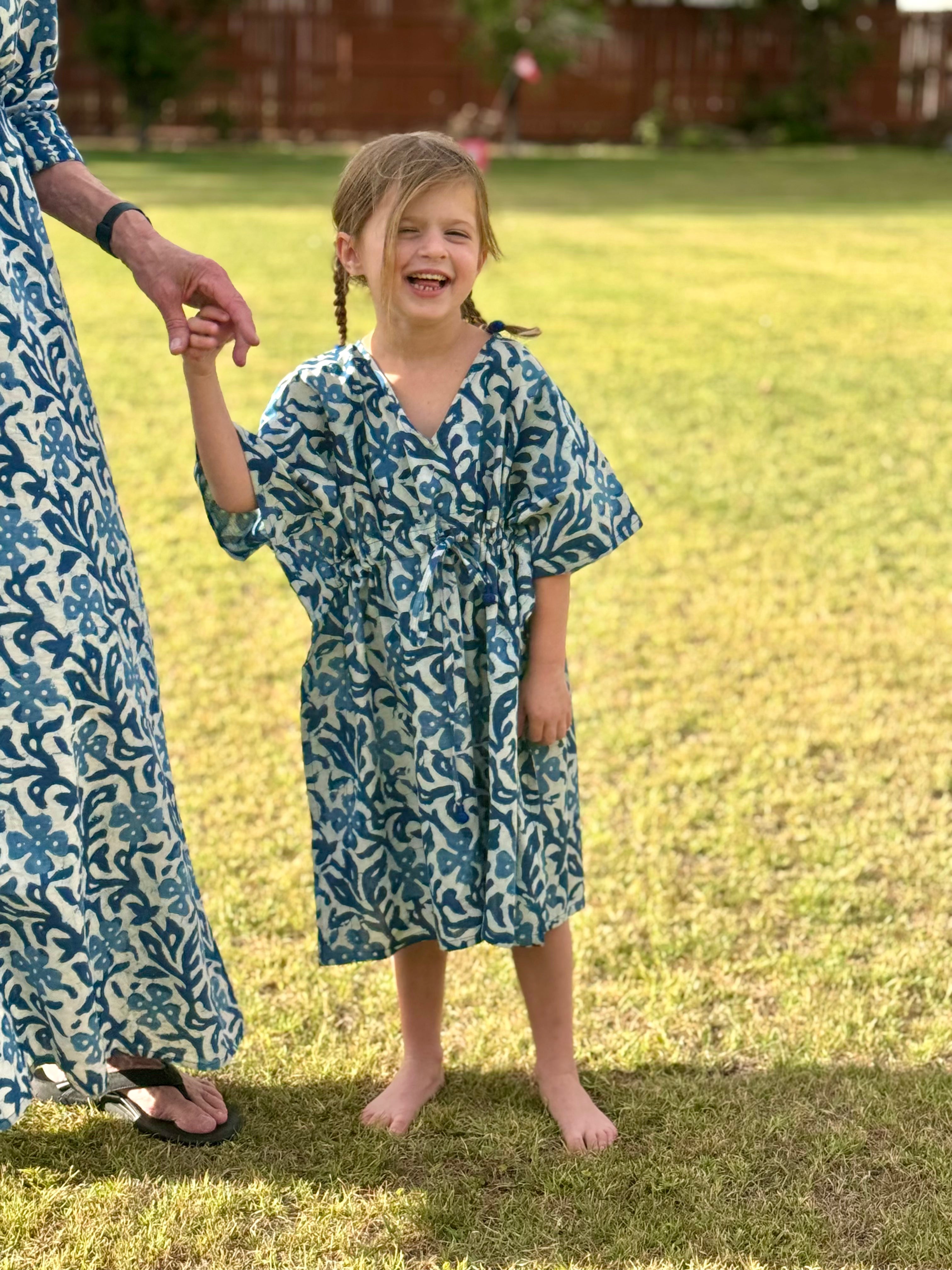 Isadora Kids Cotton Kaftan Dress
