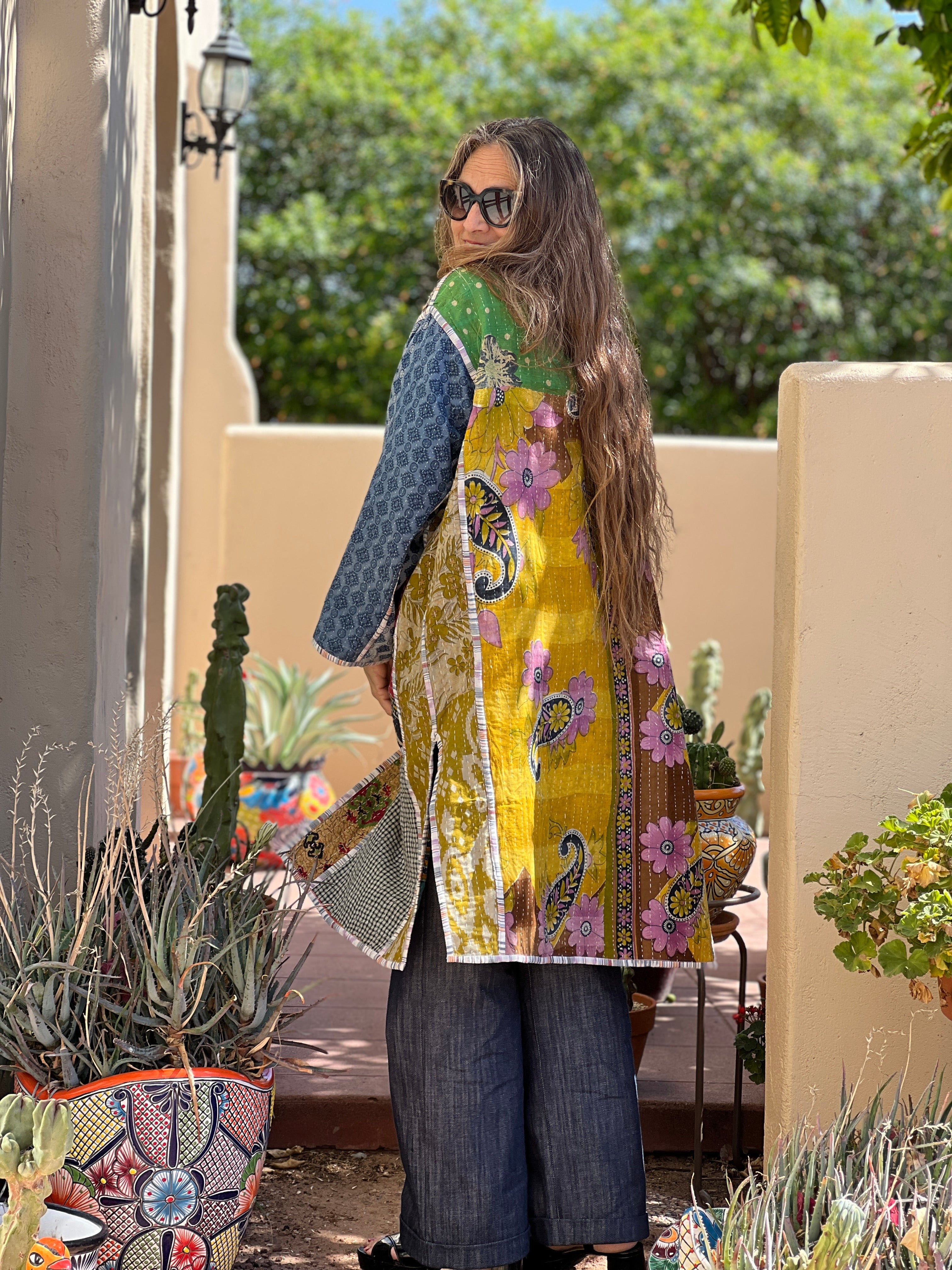Itza Cotton Kantha Coat One of a Kind