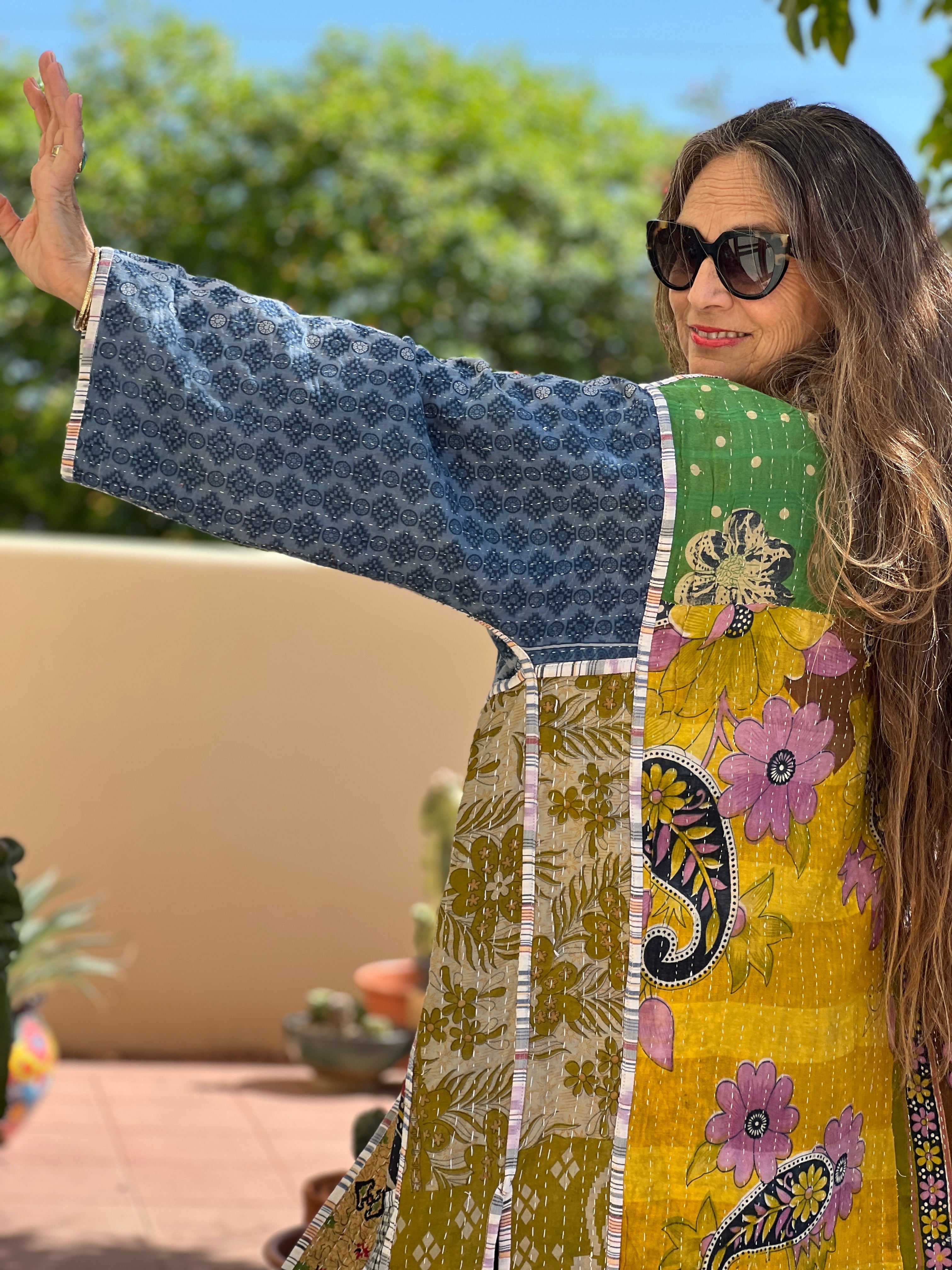 Itza Cotton Kantha Coat One of a Kind