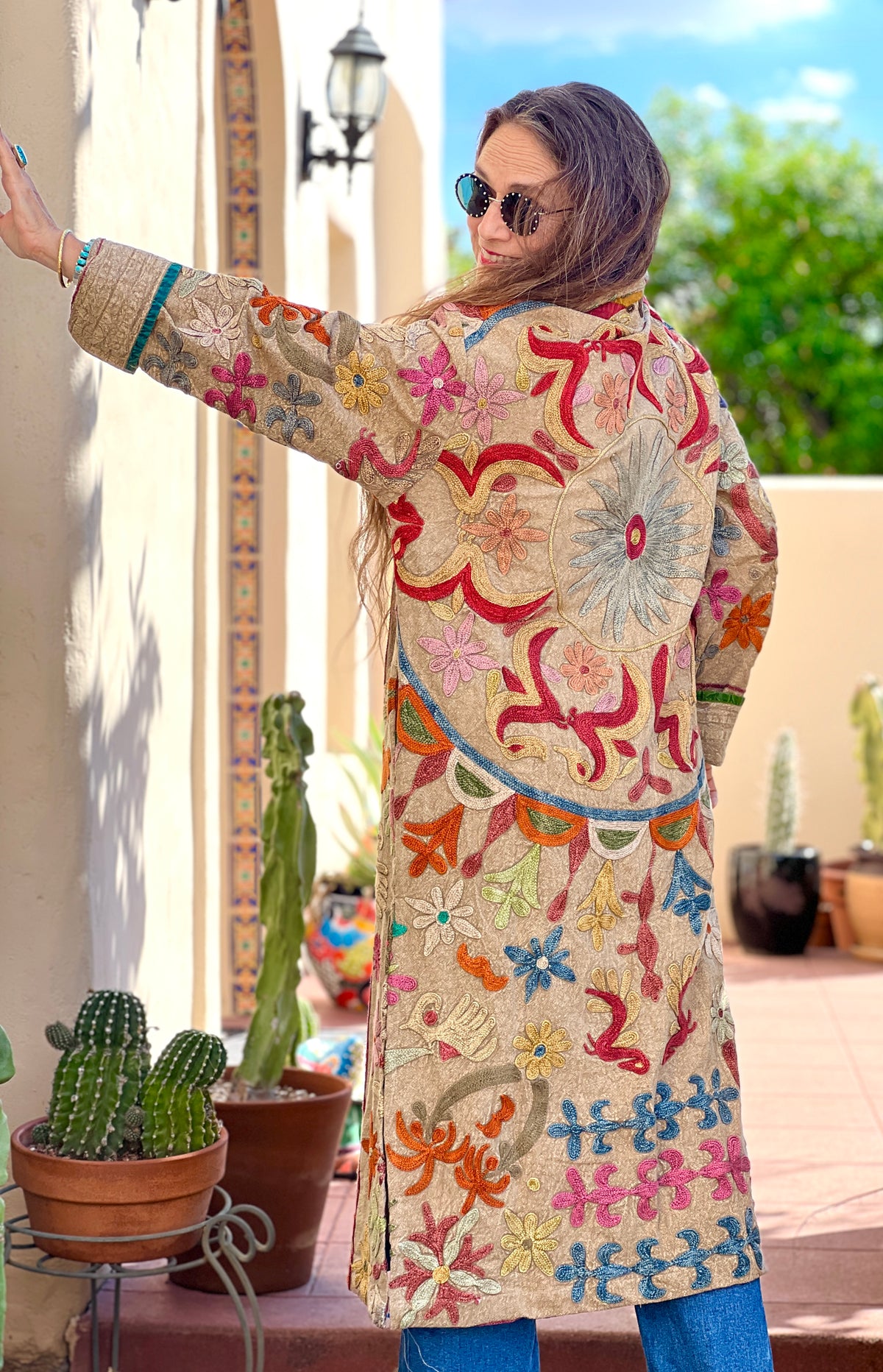 Anjika Embroidered Cotton Coat One of a Kind