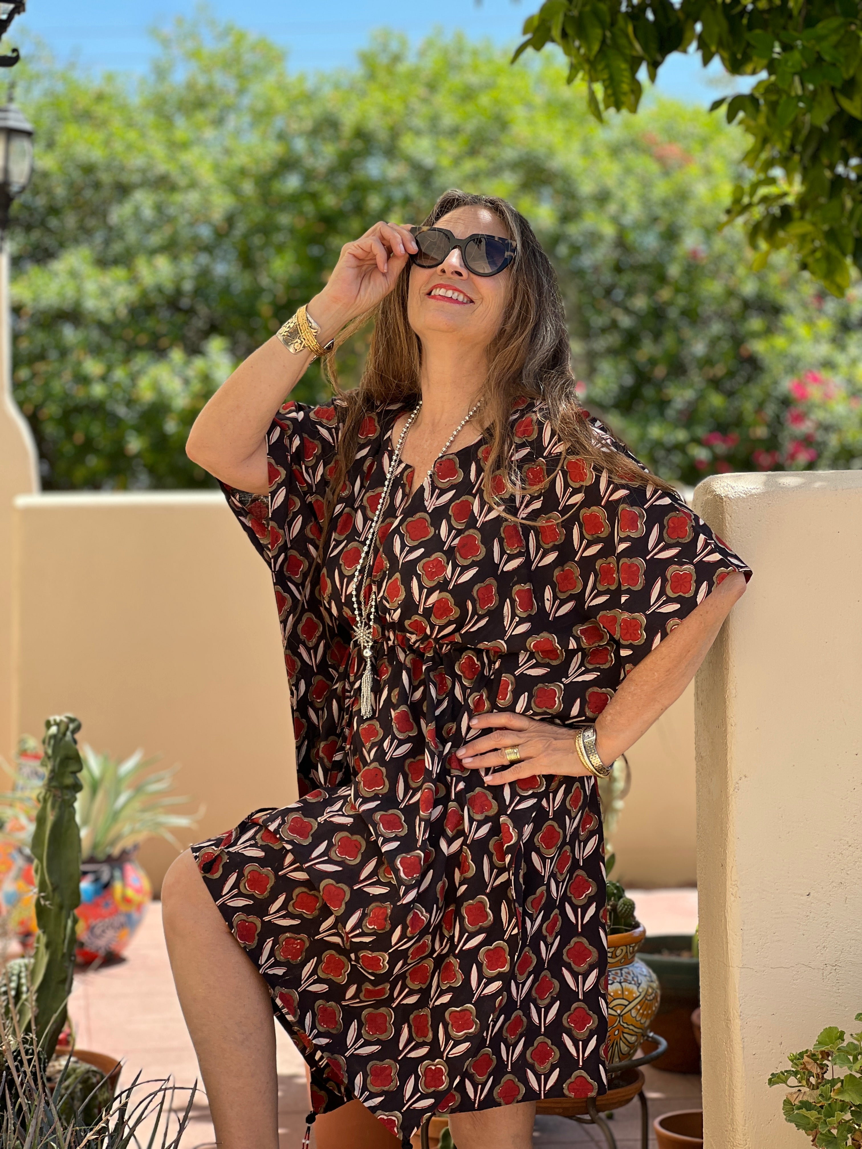 Pomodoro Natural Dye Midi Kaftan