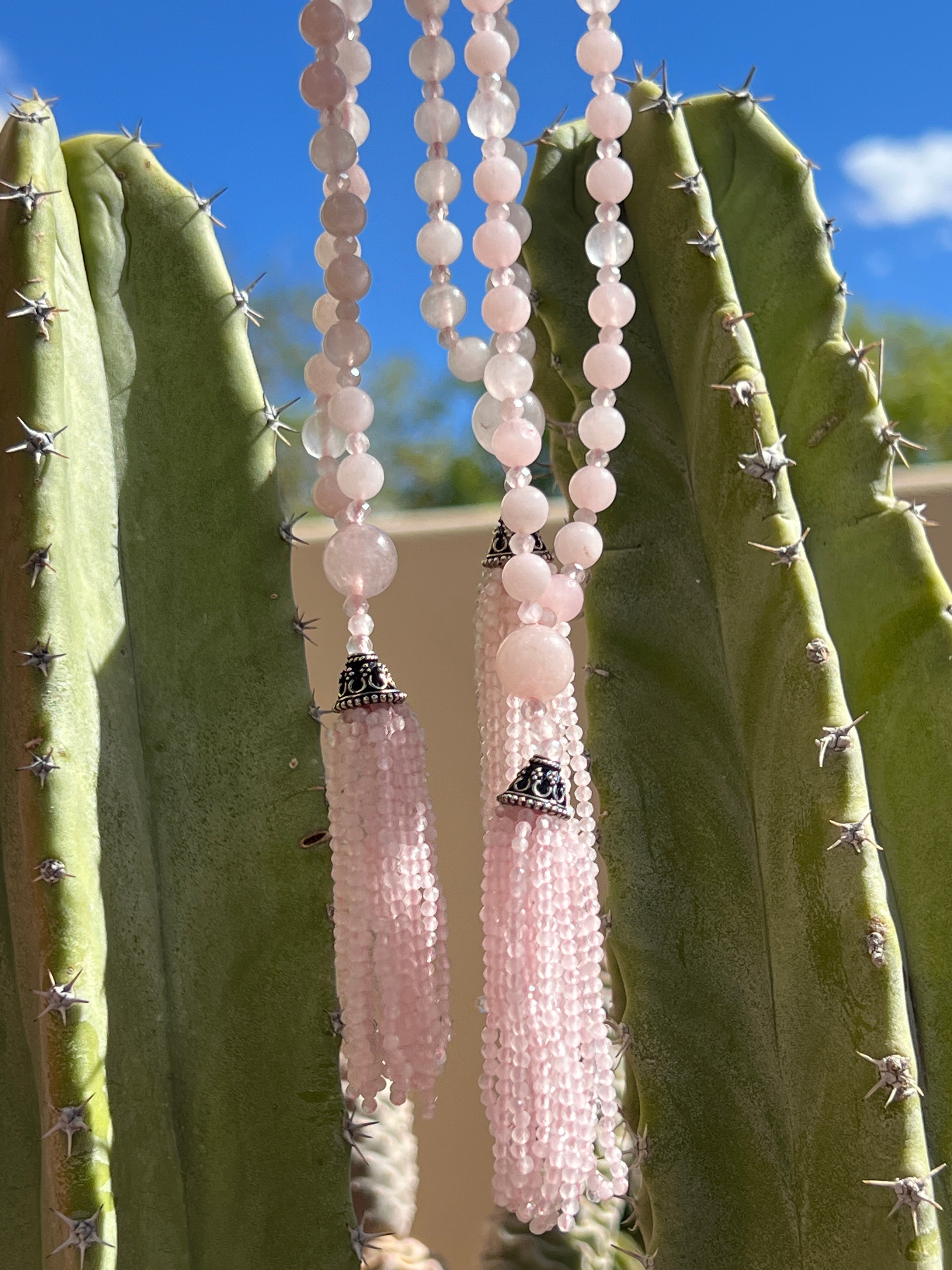 Semi Precious Rose Quartz Mala