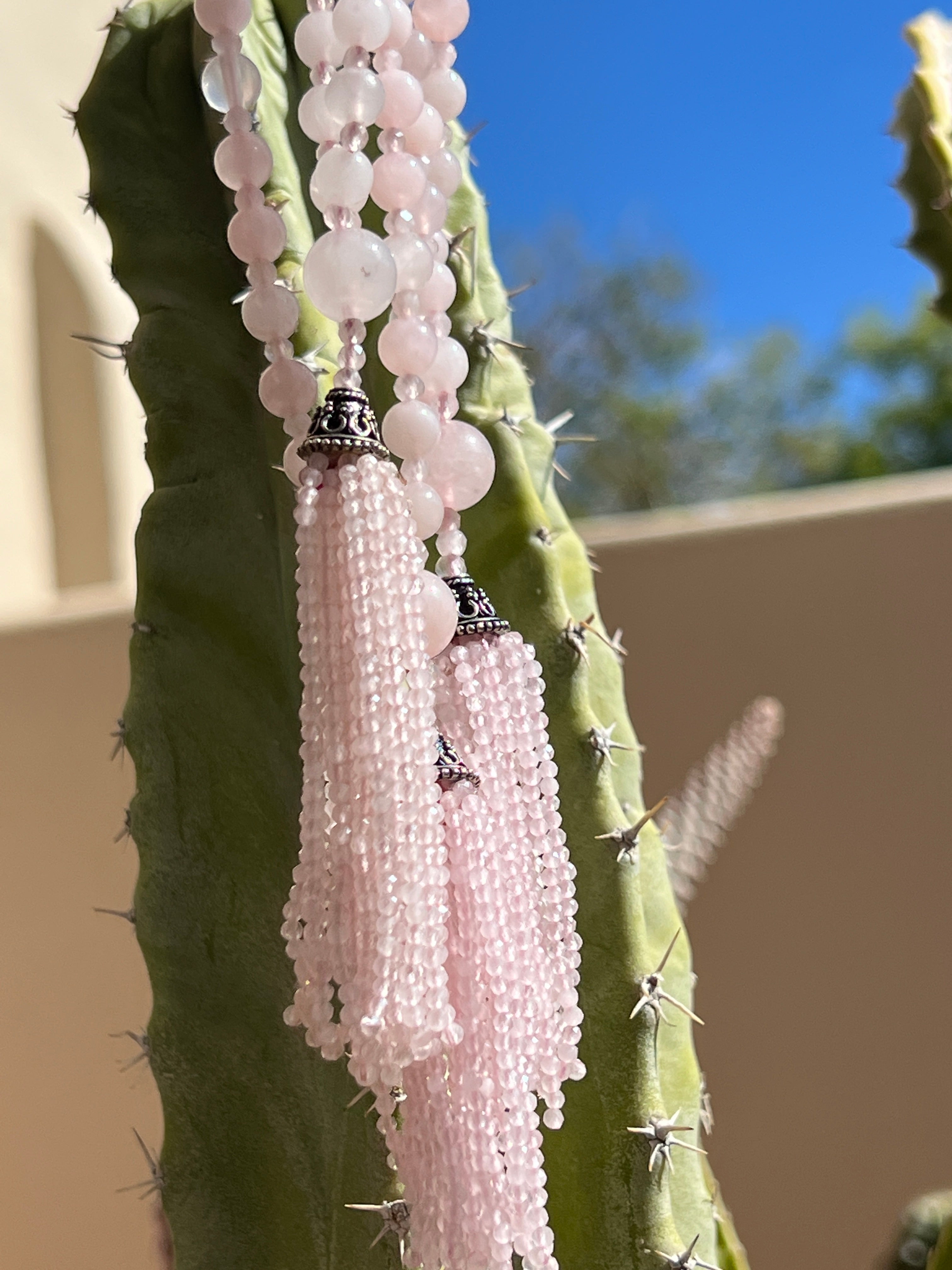 Semi Precious Rose Quartz Mala