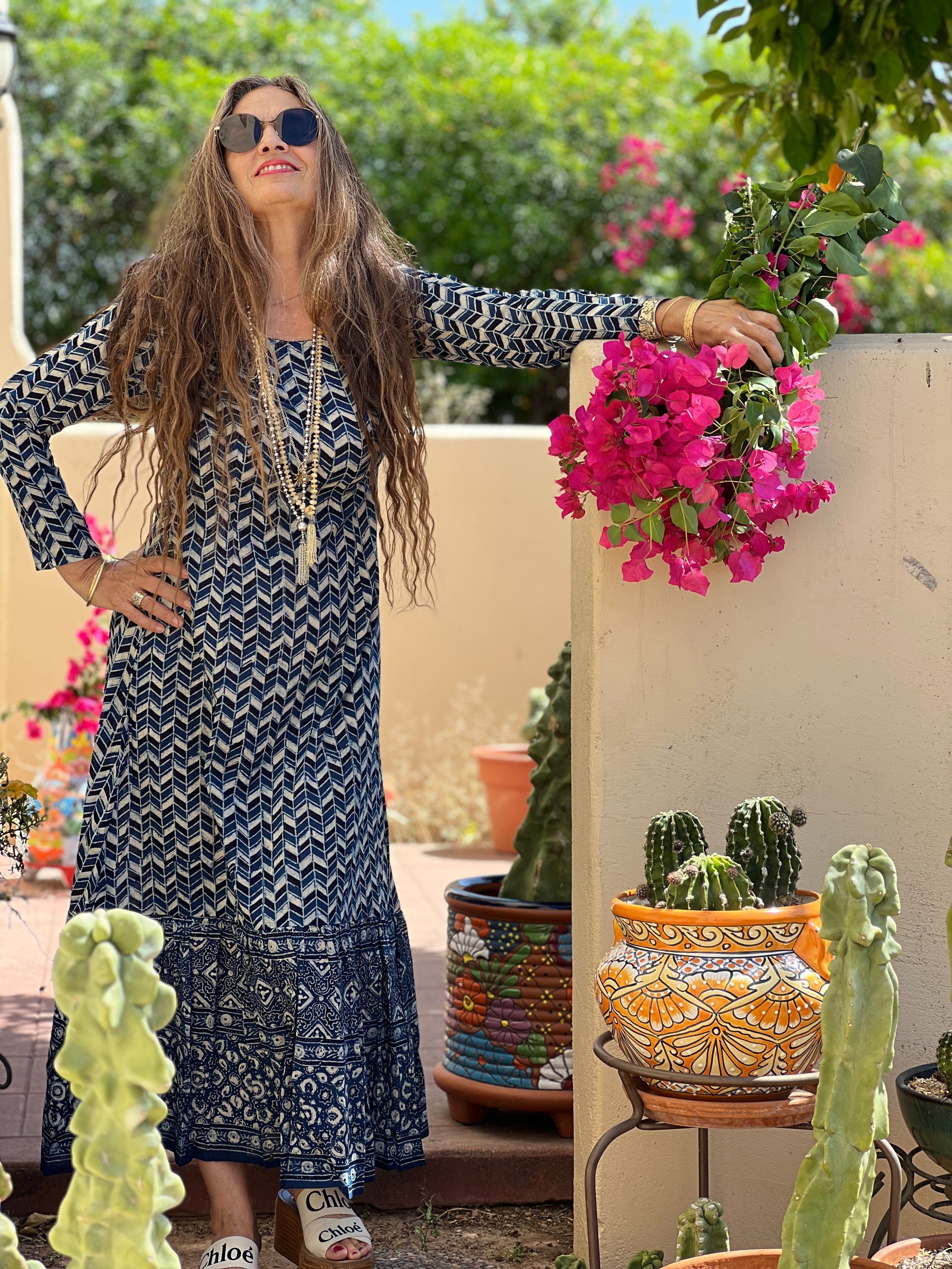 Prisma Indigo Cotton Mermaid Dress