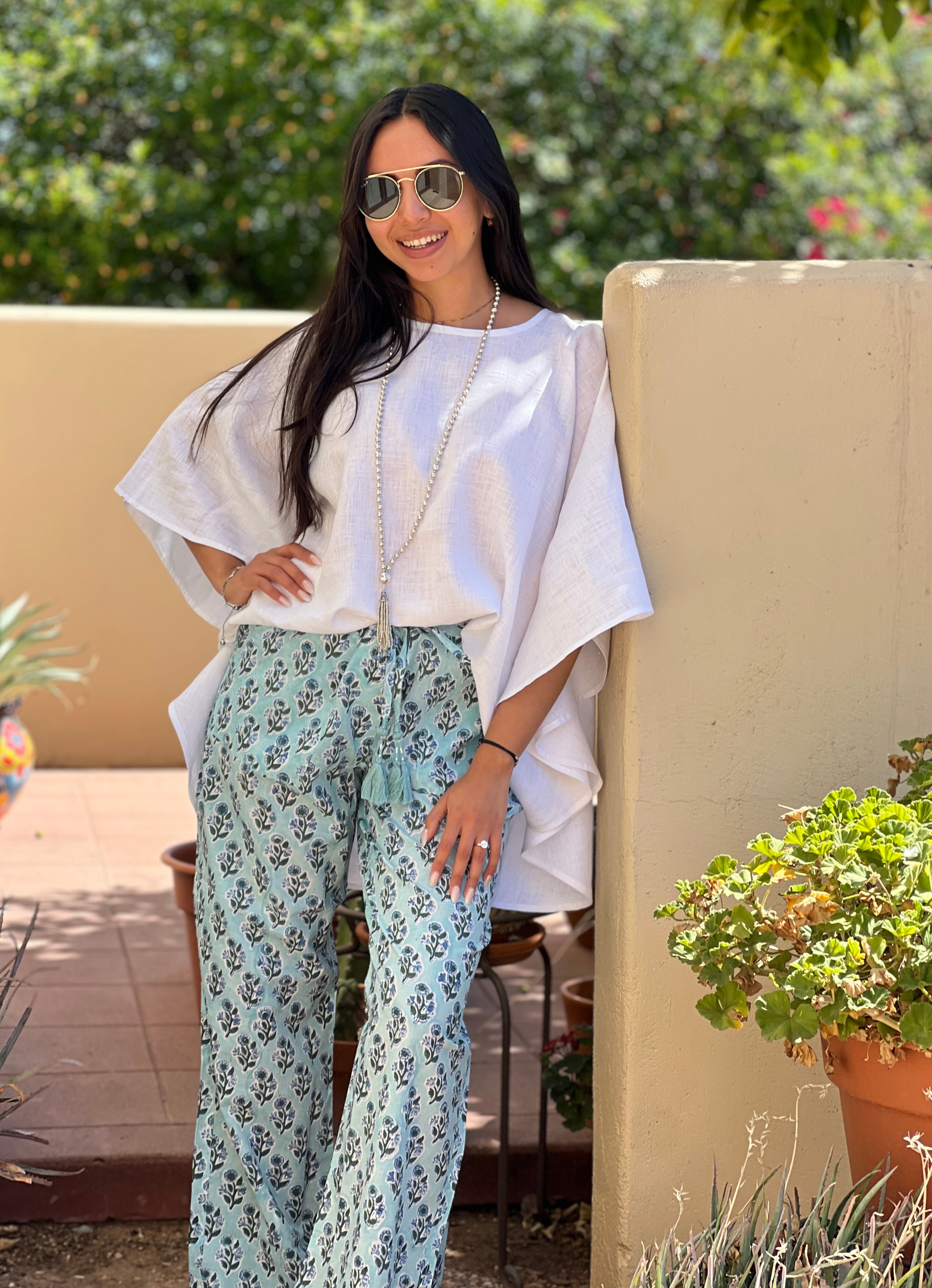Bellino Blue Floral Lounge Pants