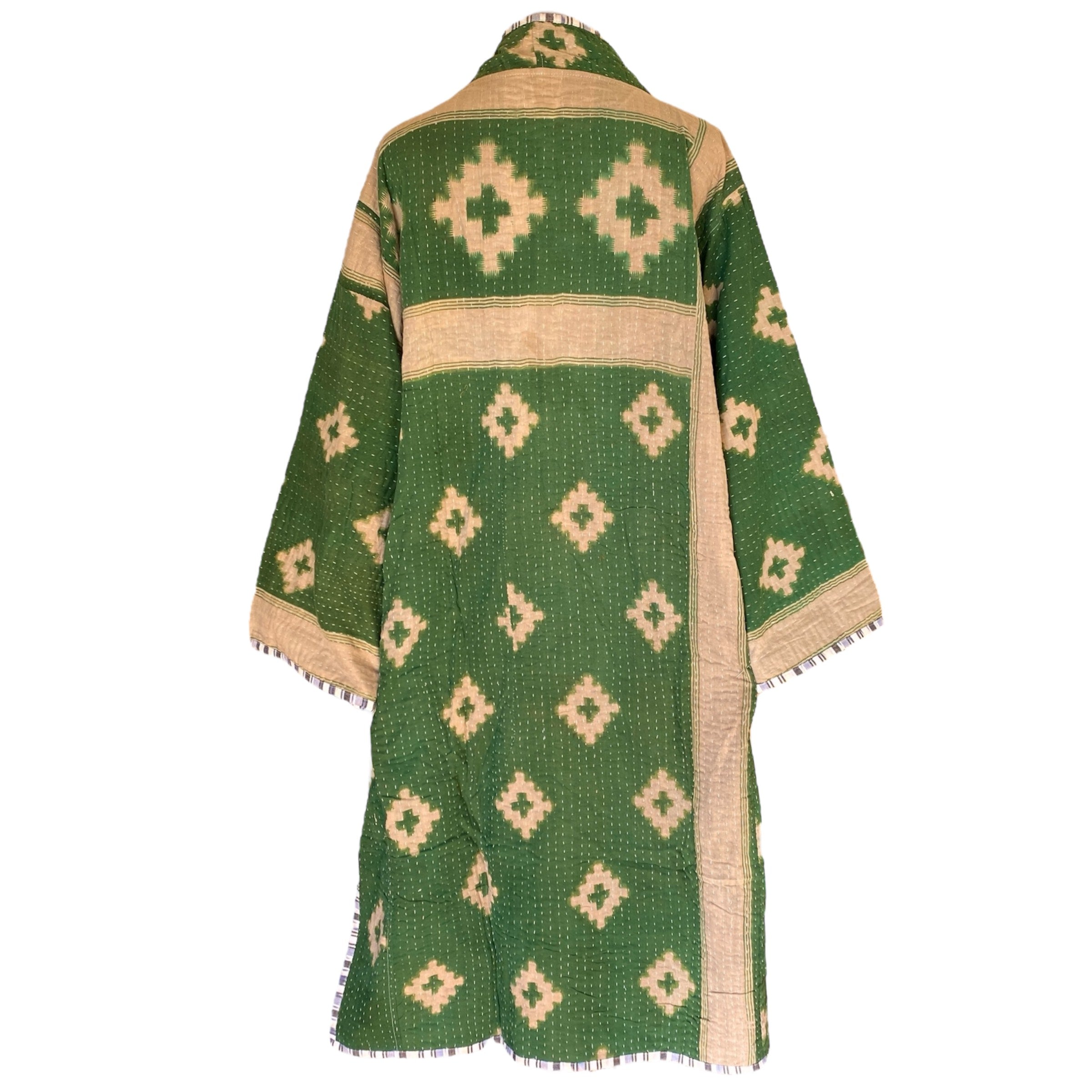 Nepal Vintage Cotton Kantha Coat One of a Kind