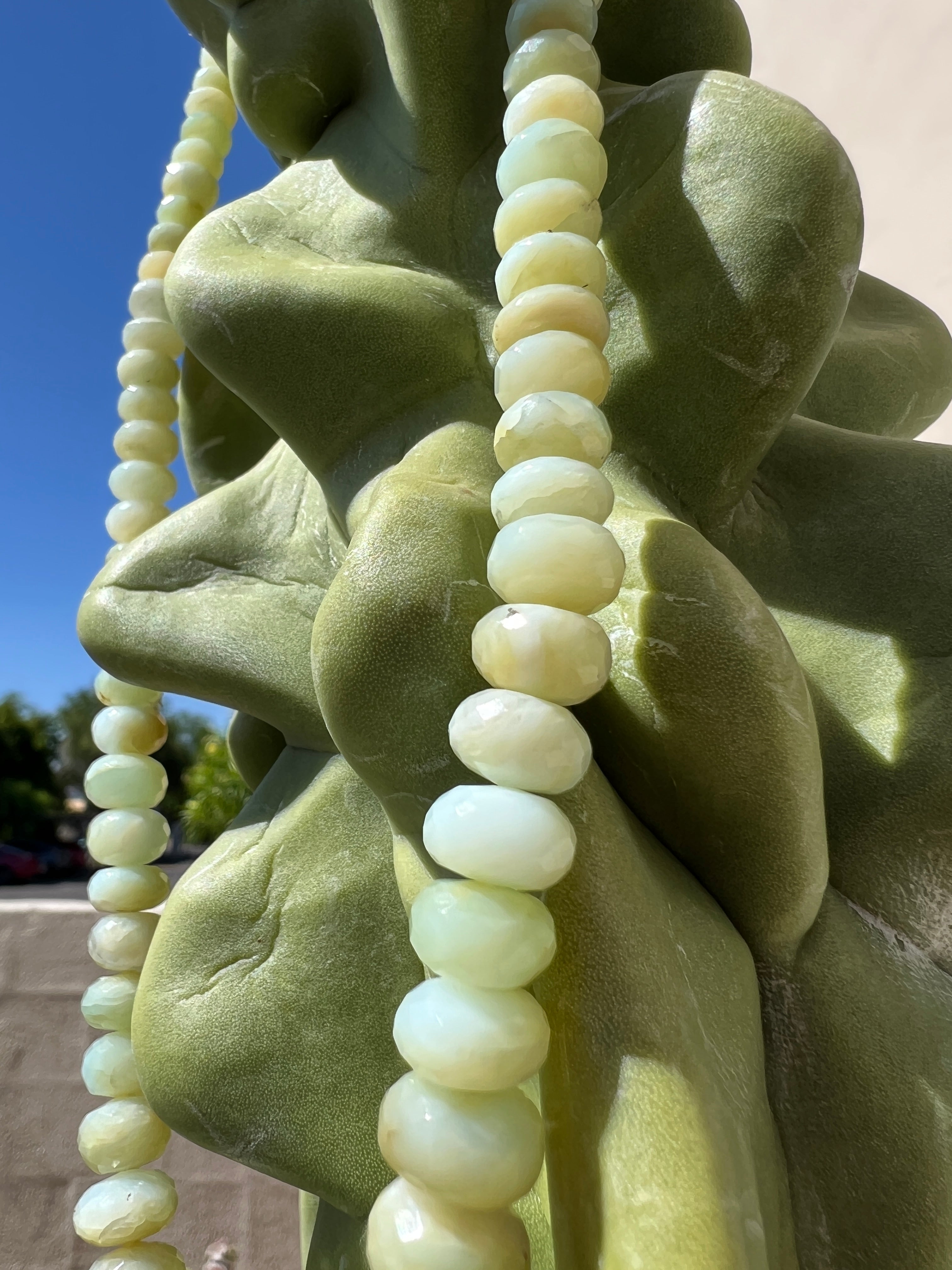 Natural Peruvian Opal Faceted Necklace