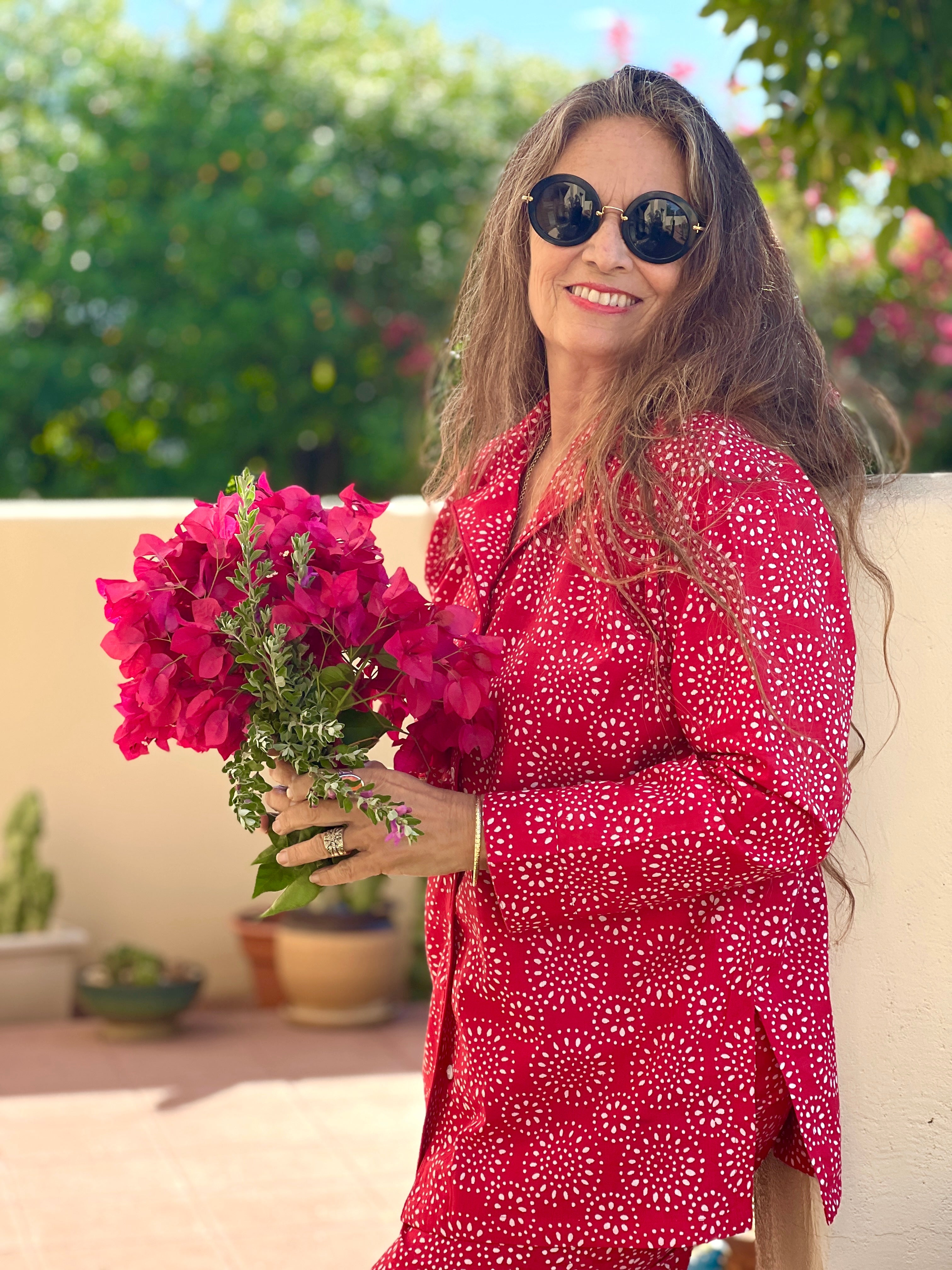 Ronnie Red Long Sleeve Pajamas