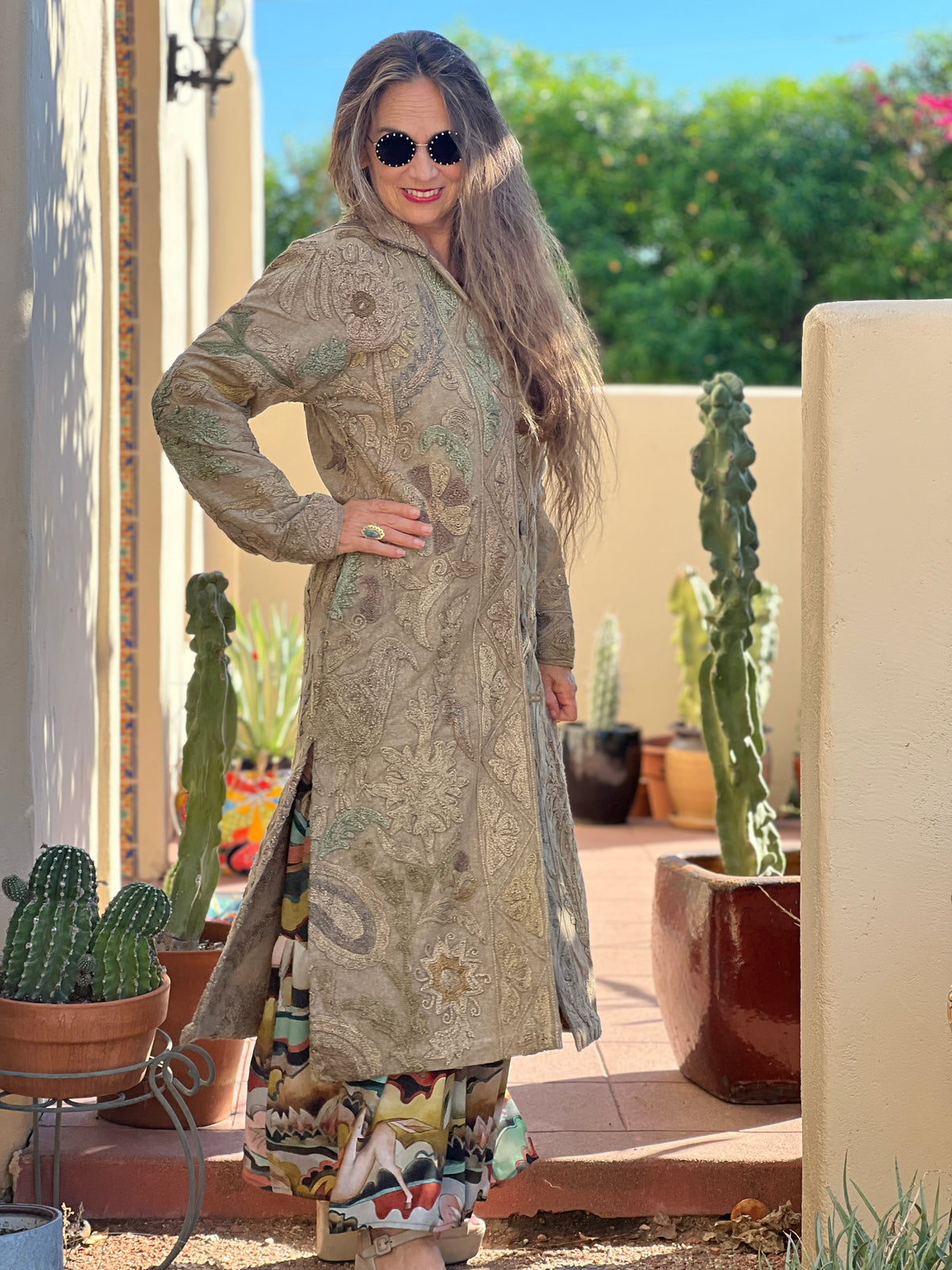 Mira Hand Embroidered Coat One of a Kind