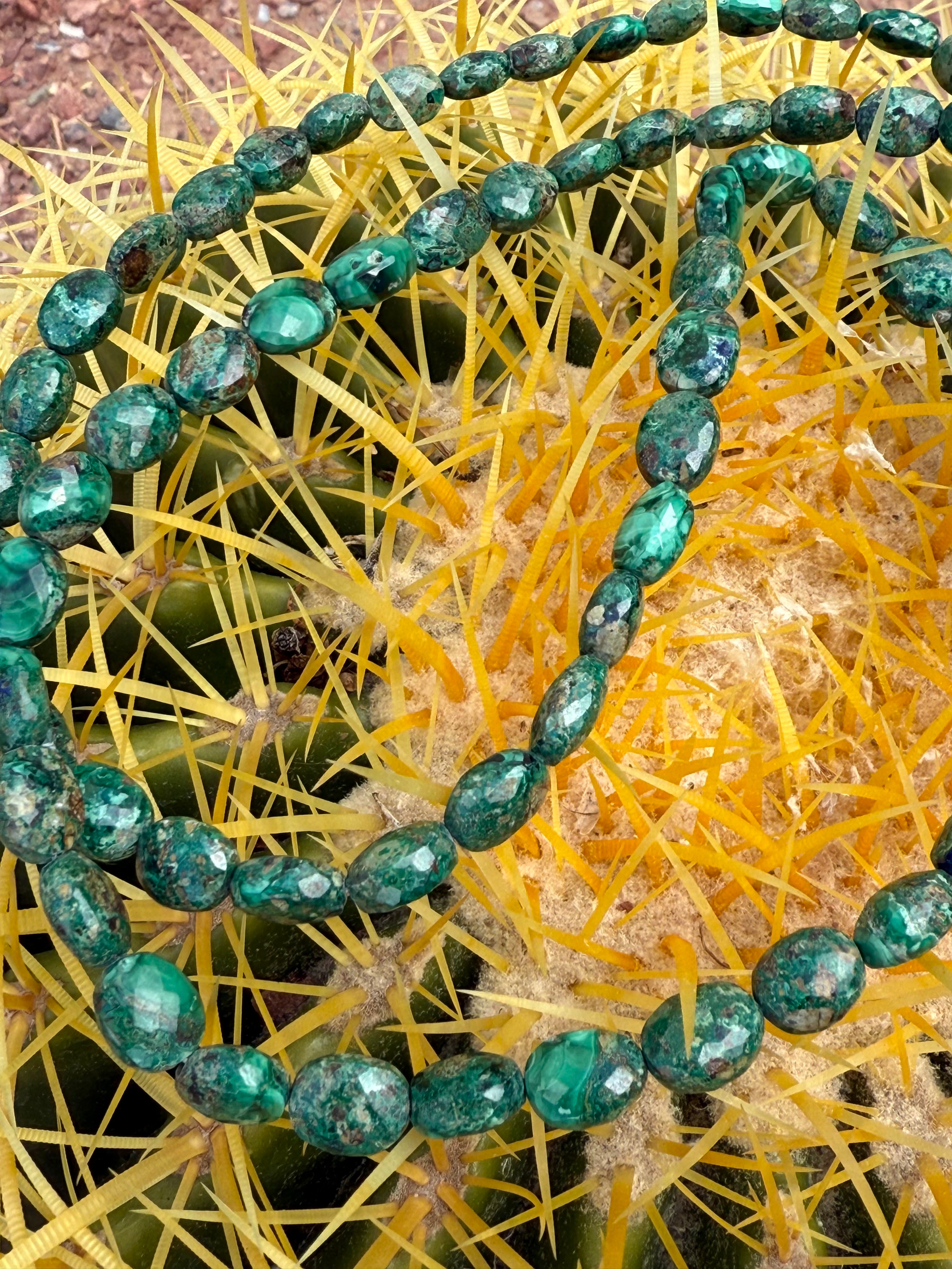 Hand Faceted Malachite Necklace