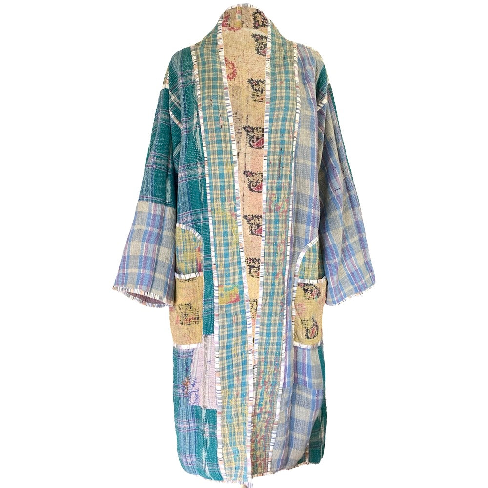 Maya Cotton Kantha Coat ONE OF KIND