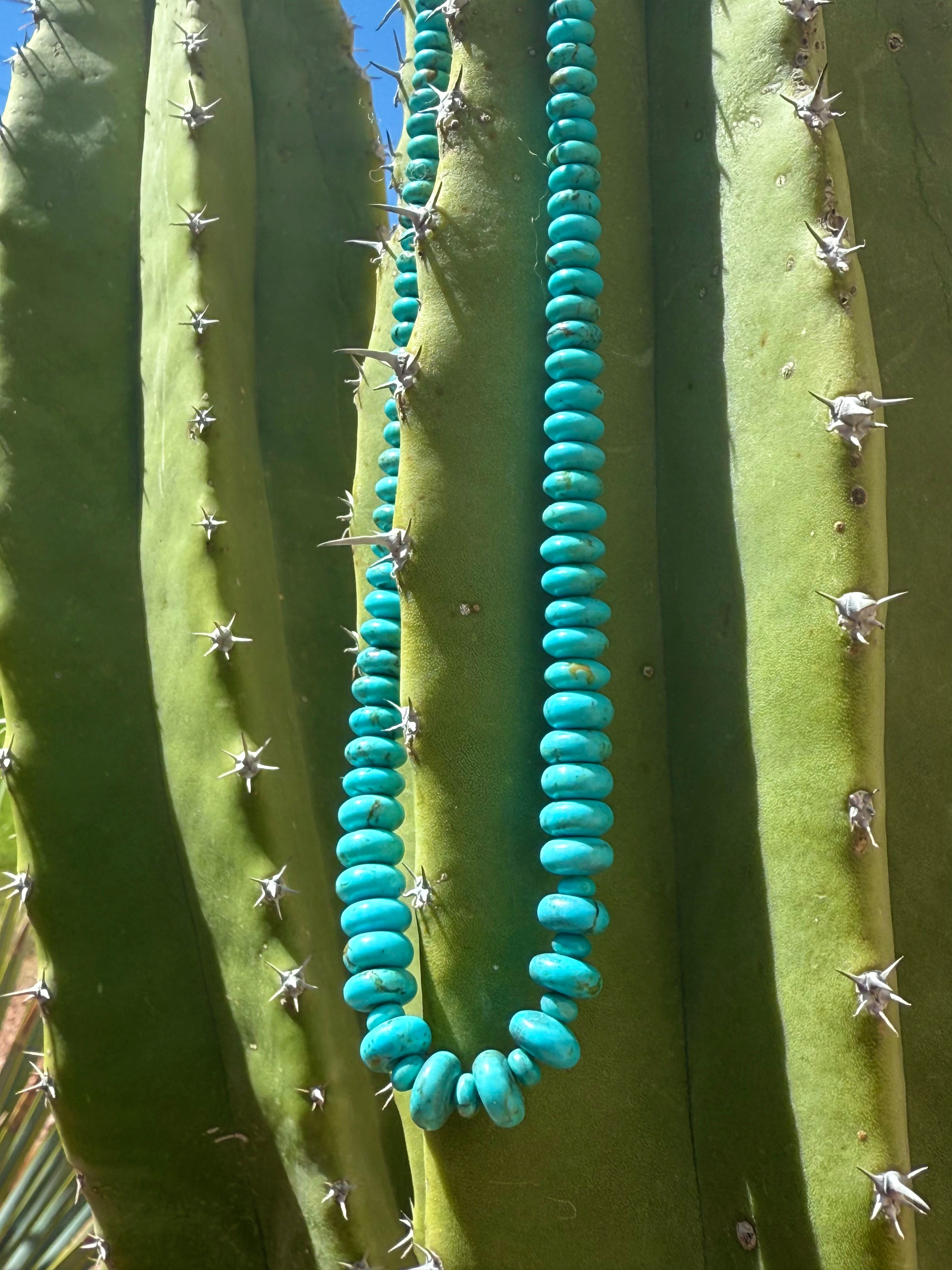 Rare Sleeping Beauty Turquoise Graduated Necklace