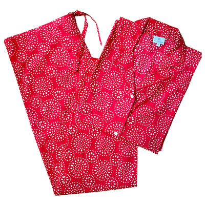 Ronnie Red Longsleeve Pajamas Hand Printed