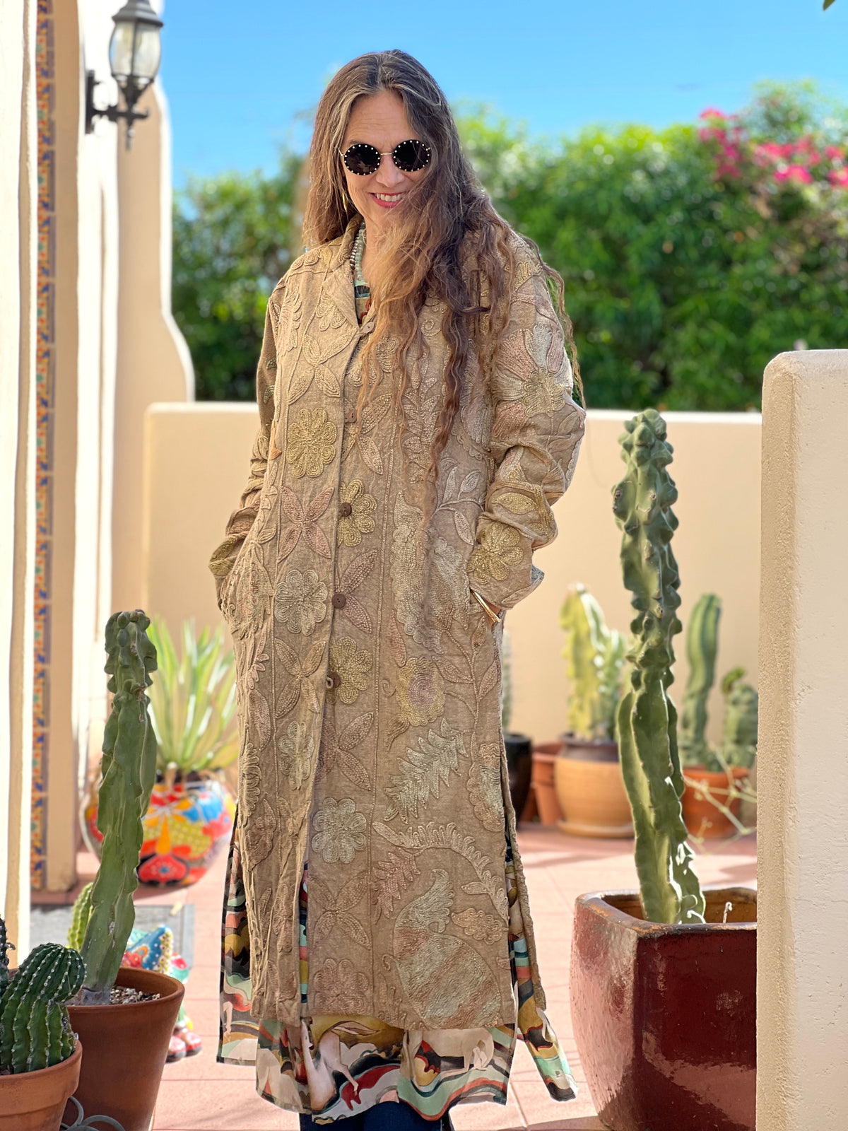 Poonam Floral Embroidered Coat One of a Kind