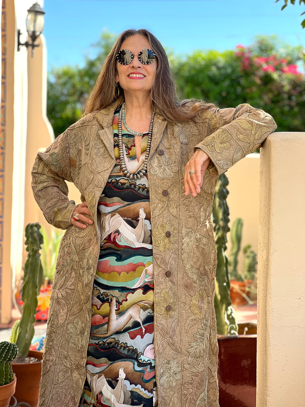Poonam Floral Embroidered Coat One of a Kind